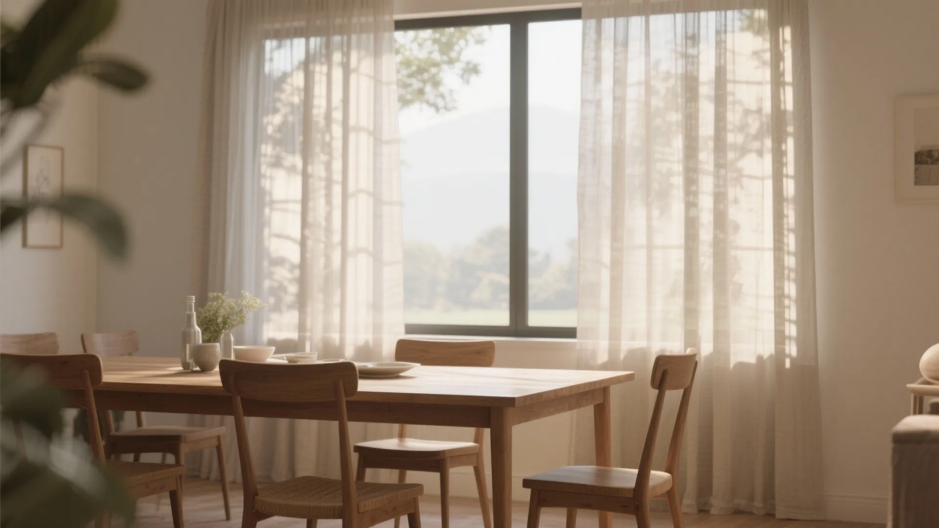 1. Sheer Linen Panels