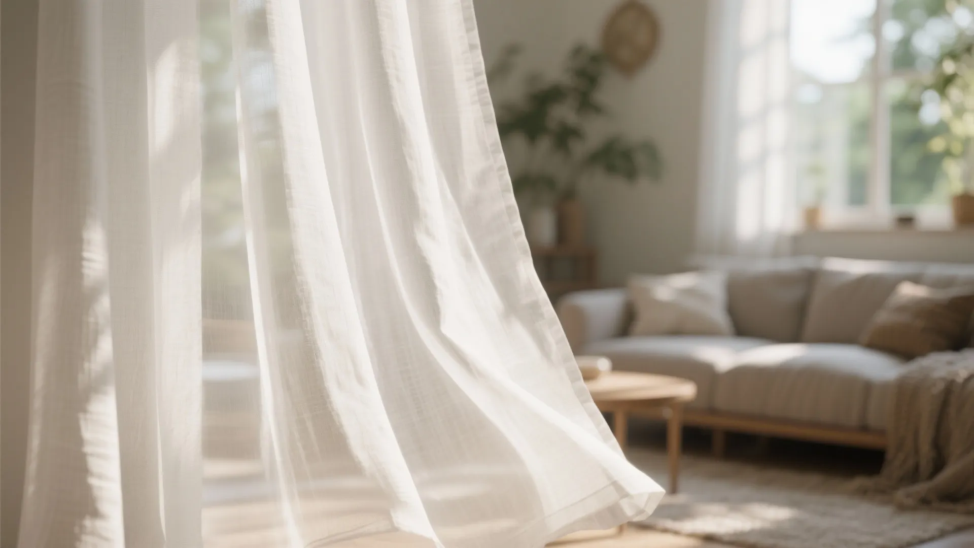 2. Sheer Linen Curtains