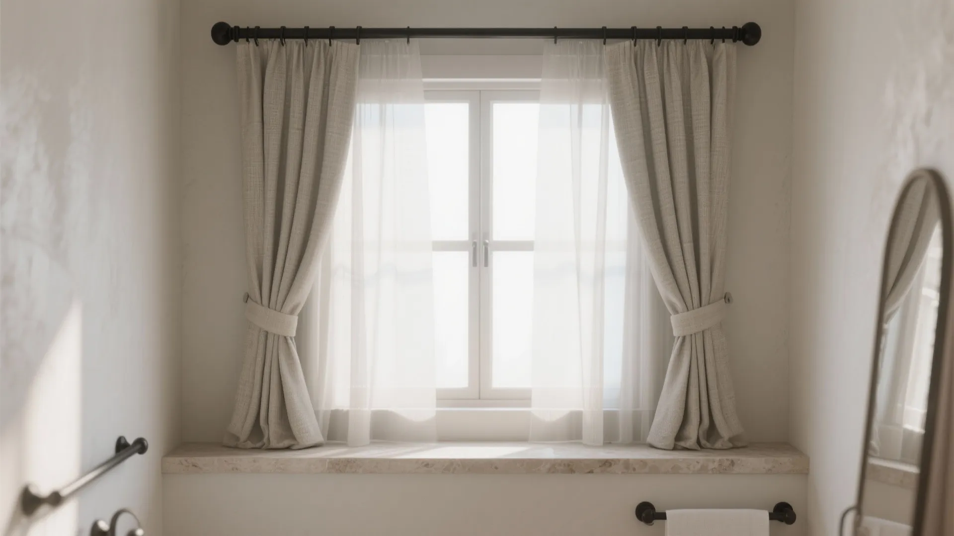 Sheer Linen Layers for Soft Light