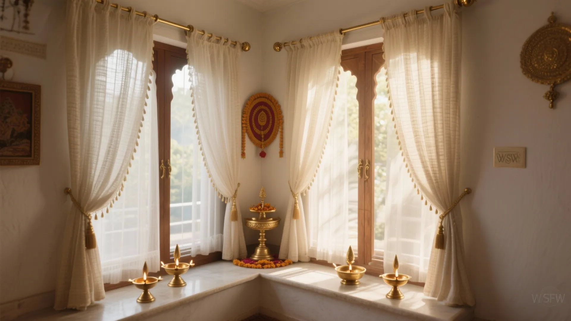 Sheer Linen Calm: Filtered Light for Devotion