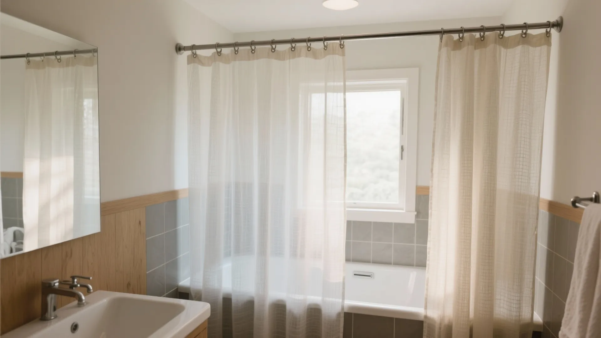 Layered sheer + liner for light and privacy