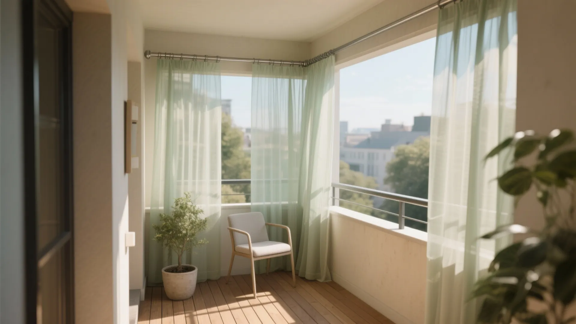 Privacy Screens with Light Fabrics