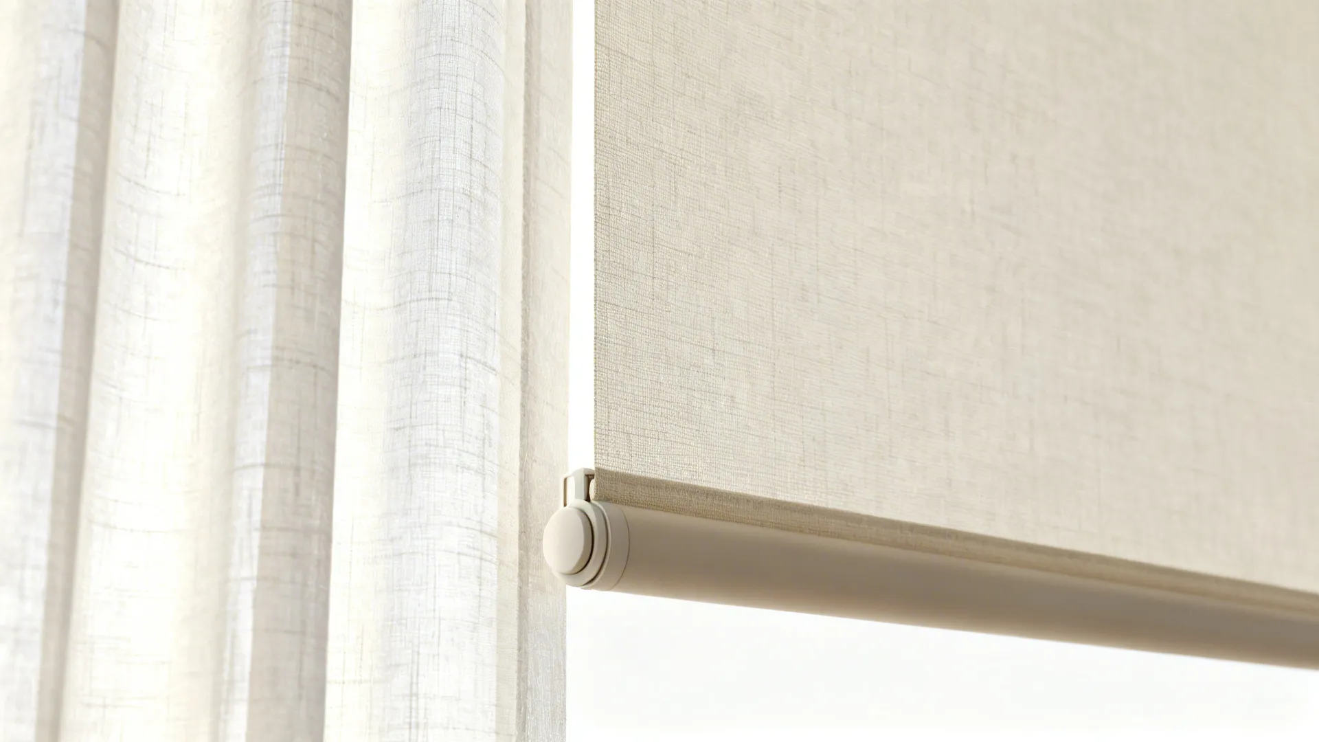 1. Sheer Layers with Roller Shades