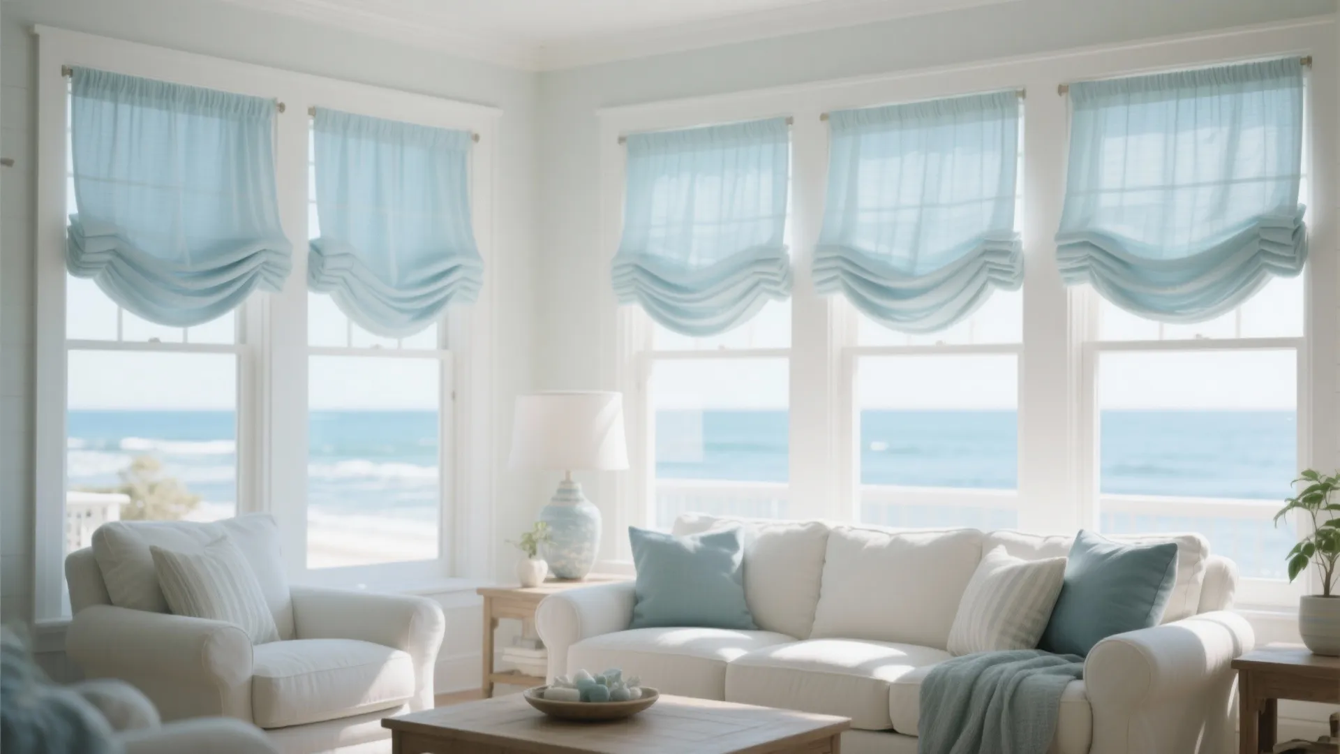 3. Sheer Roman Shades