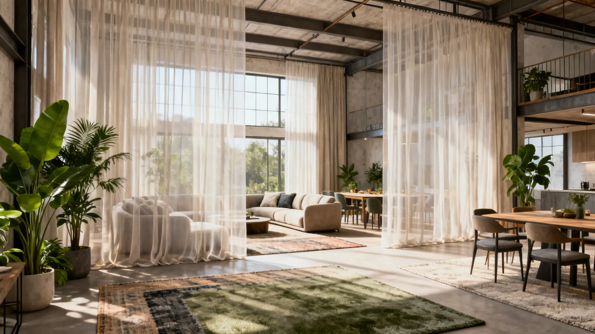 5. Sheer as room divider