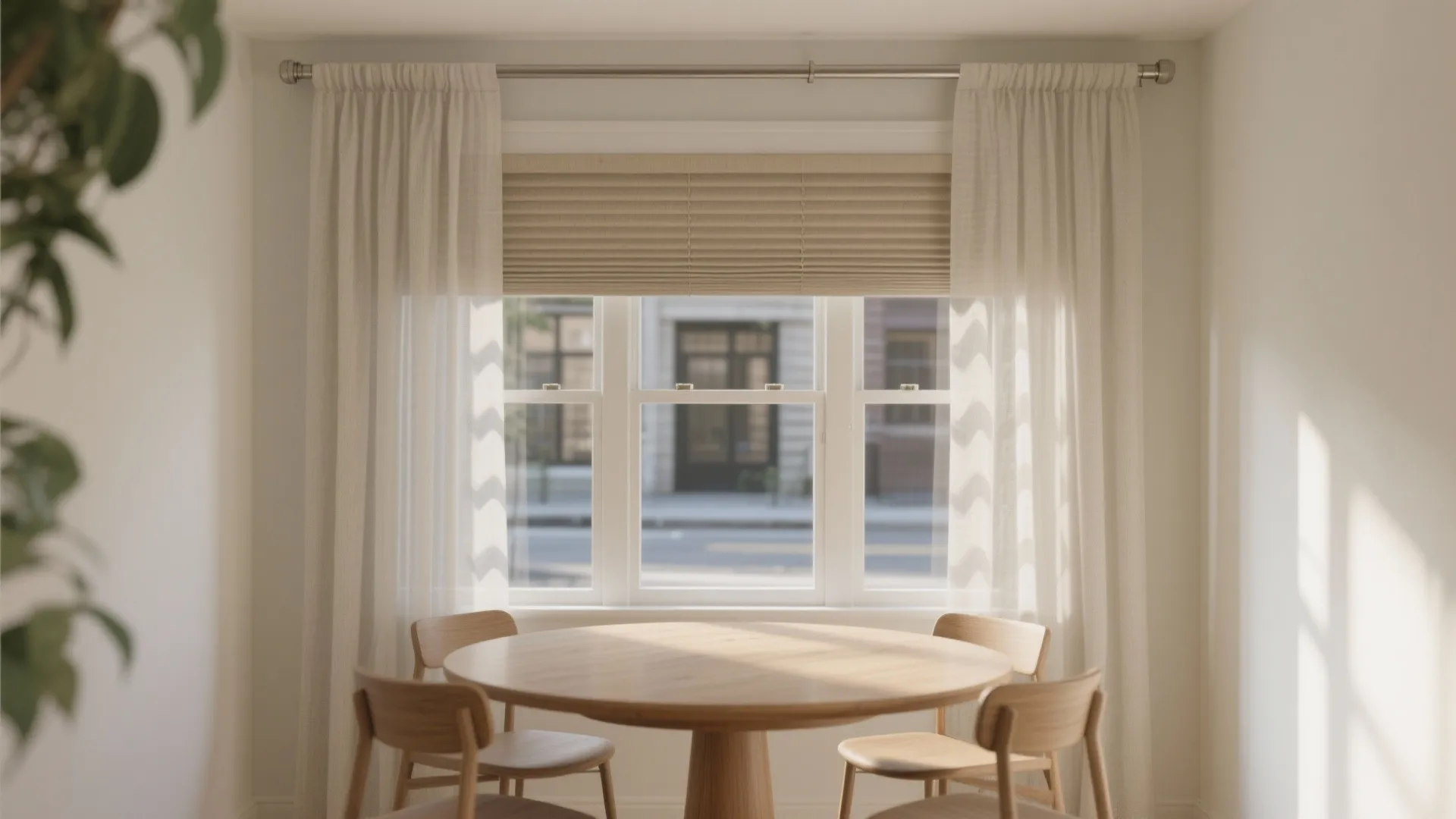 Layered sheers + top-down/bottom-up shades