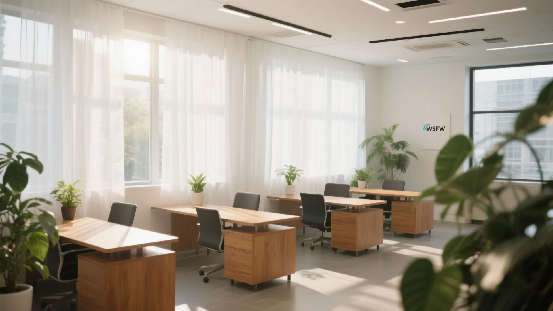 1. Sheer White Curtains