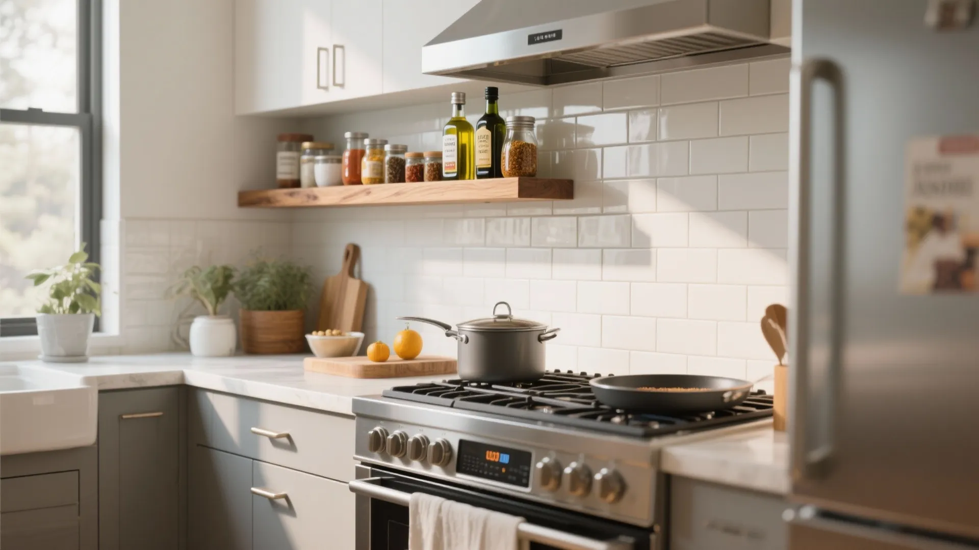 5. Add a Statement Shelf Above the Range