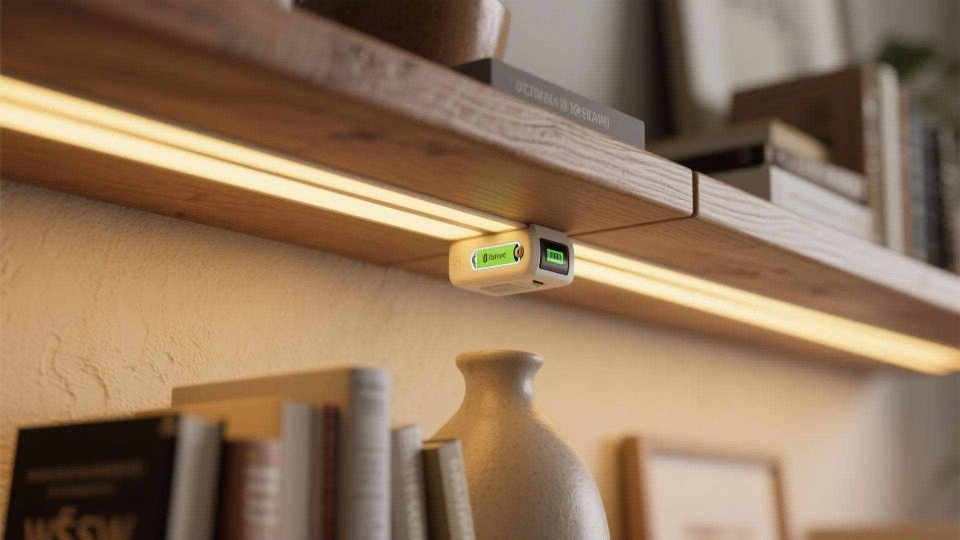 1. Floating Shelf Accent Lights