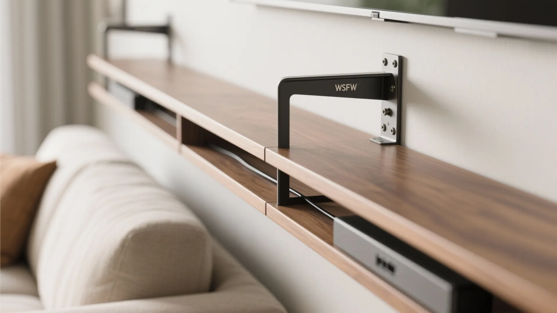 Float the couch to frame storage and media