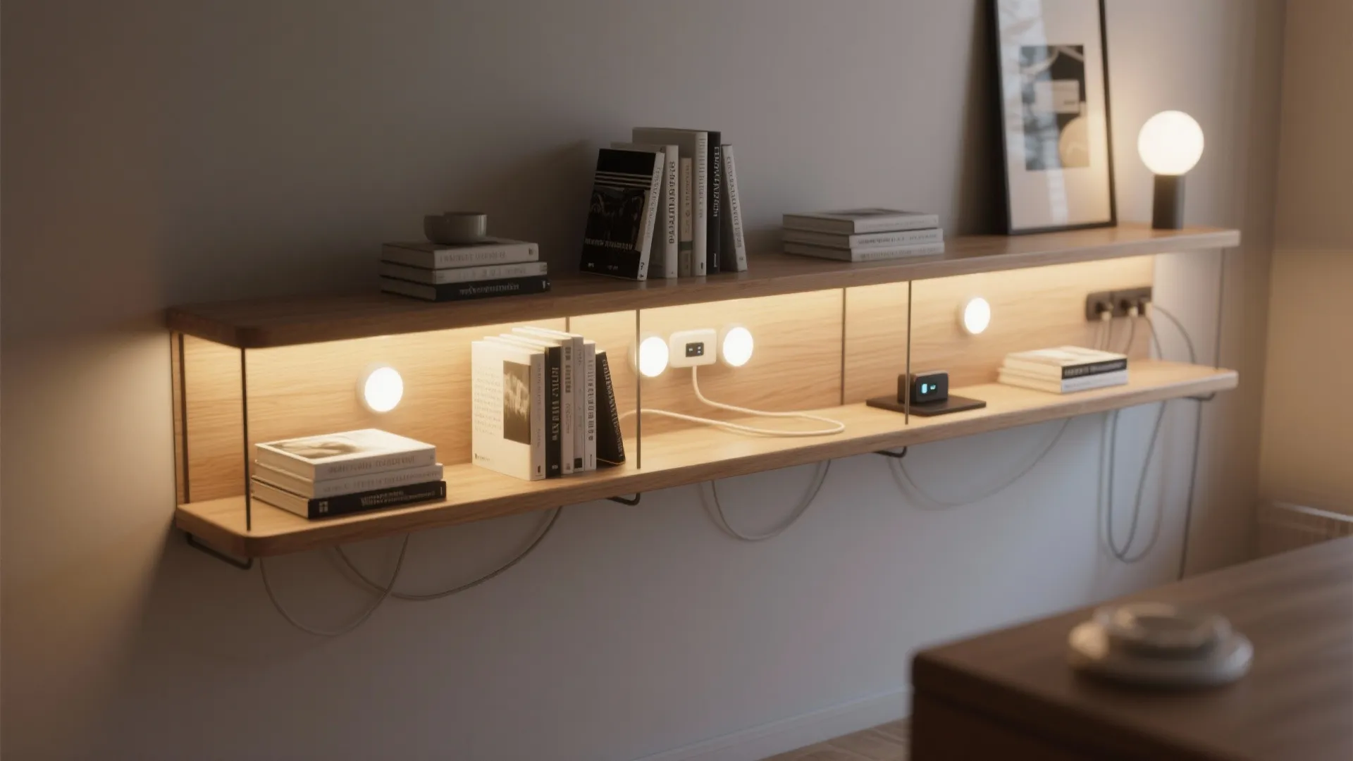 4. Integrated shelf-back mount