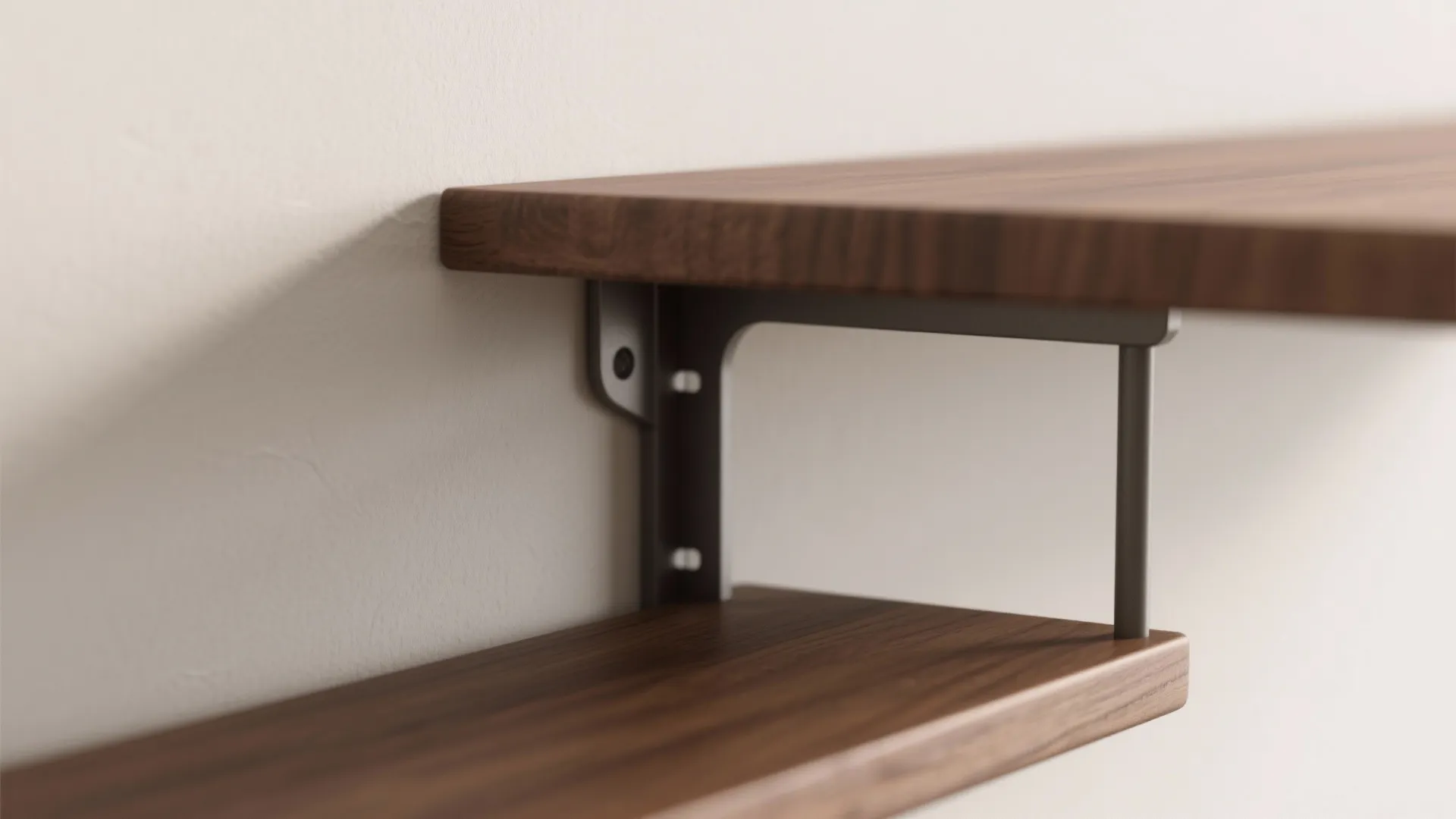 1) Minimalist Floating Corner Shelves