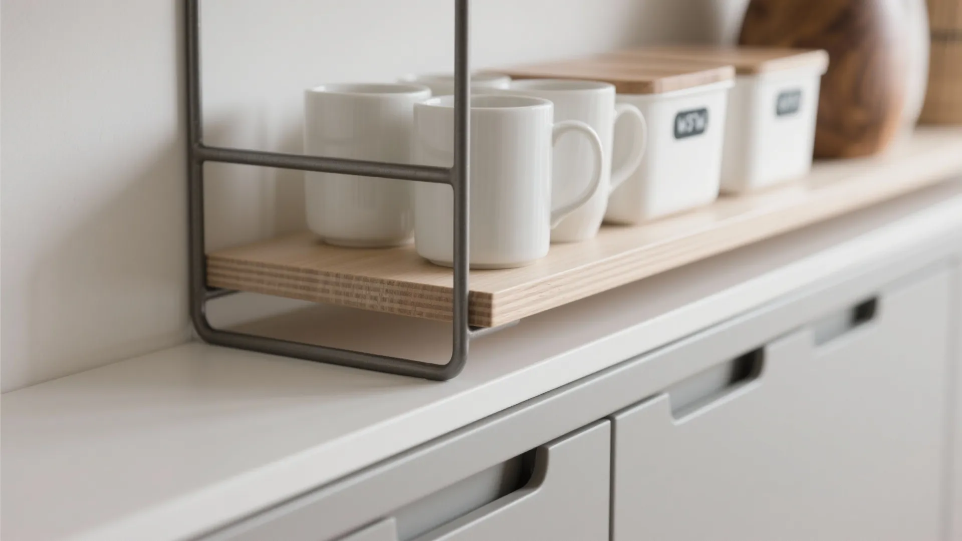 Minimalist kitchen storage for tiny footprints