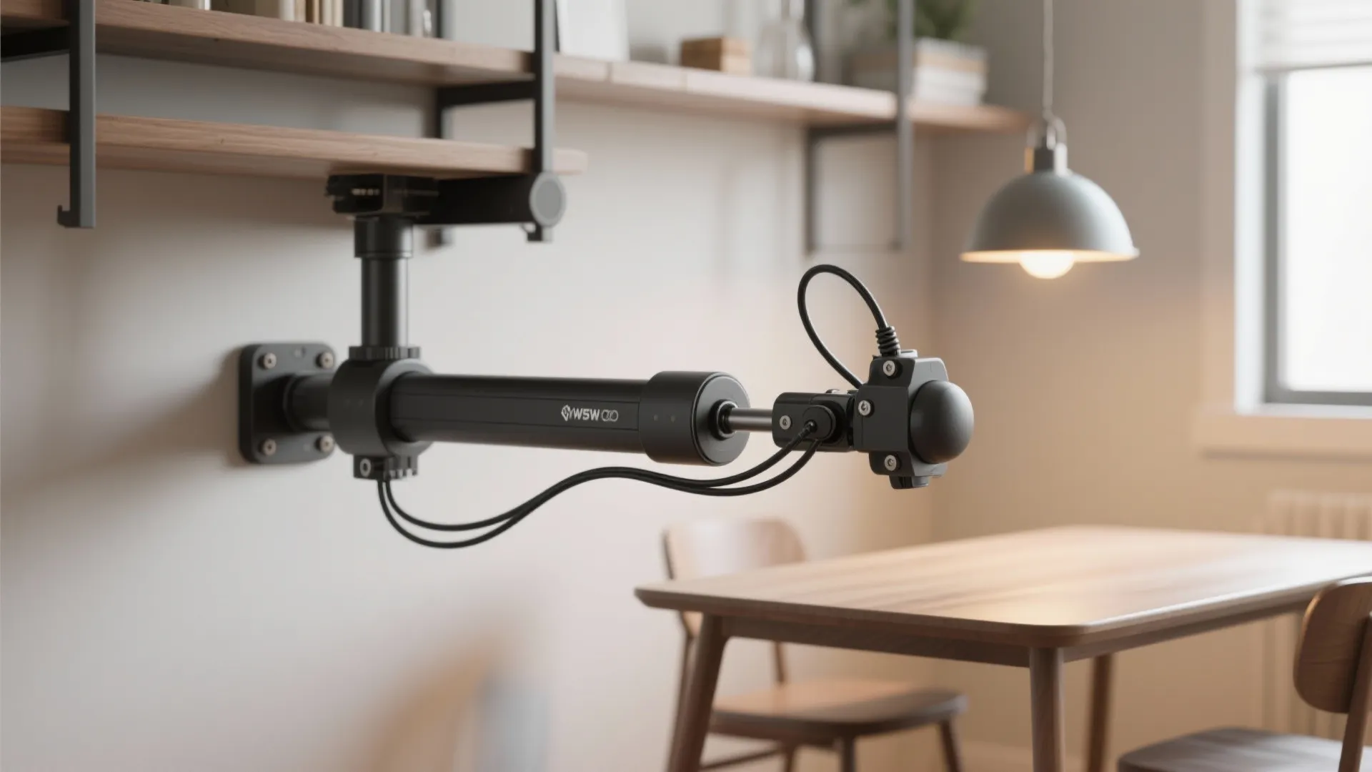 4. Clamp-on rail or shelving-mounted boom