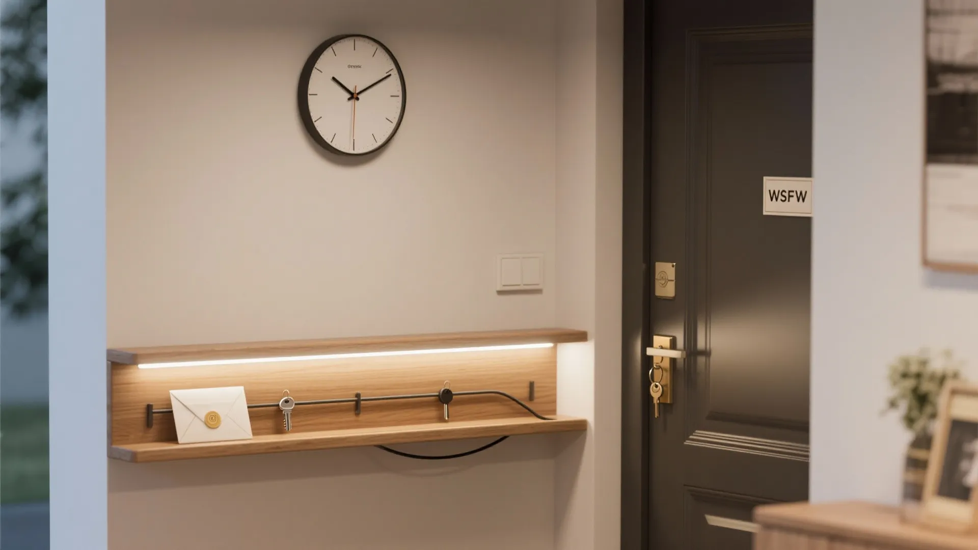 5. Integrated Shelf Clock Light