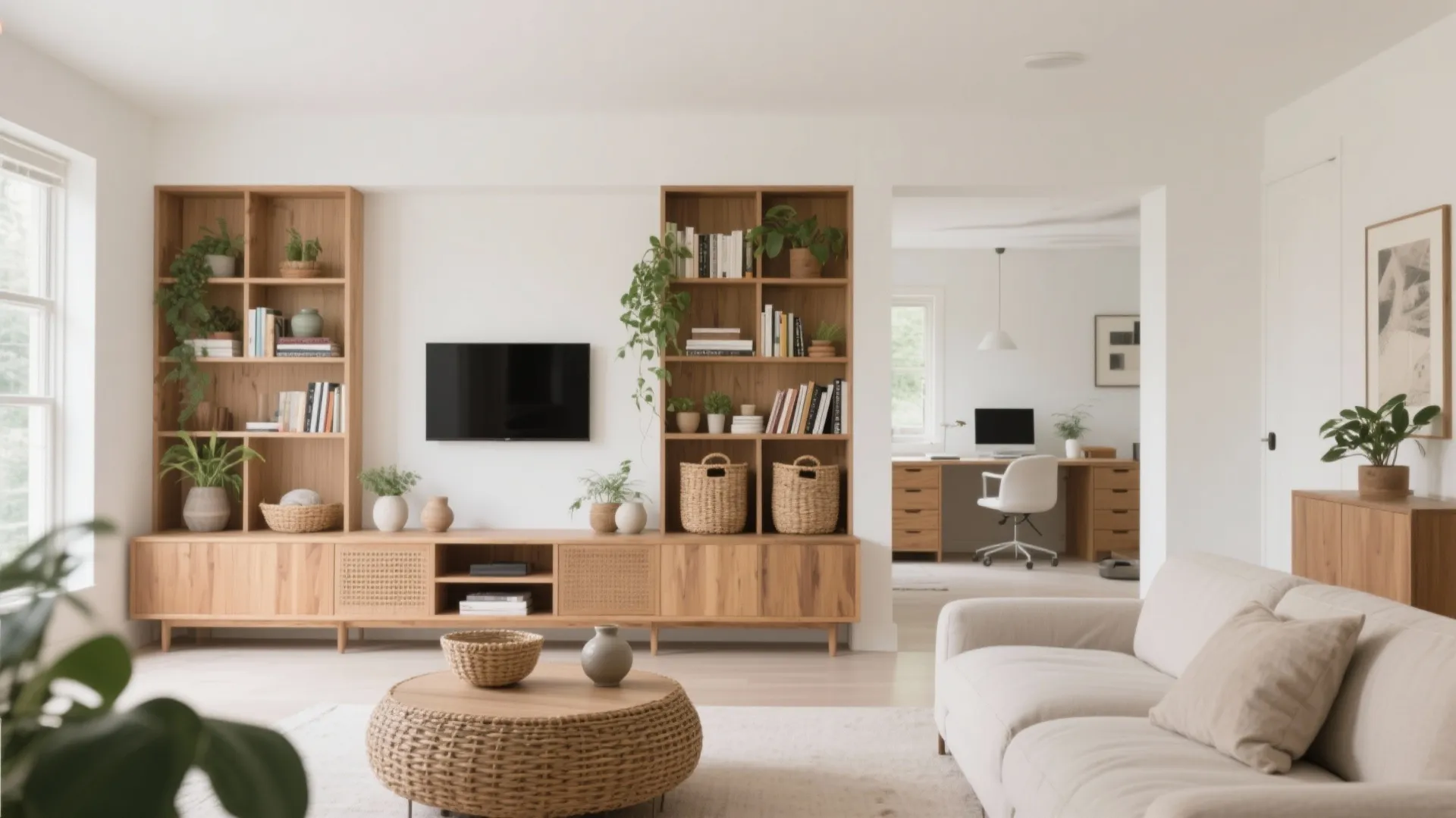 Storage divider: open shelves that work double-time