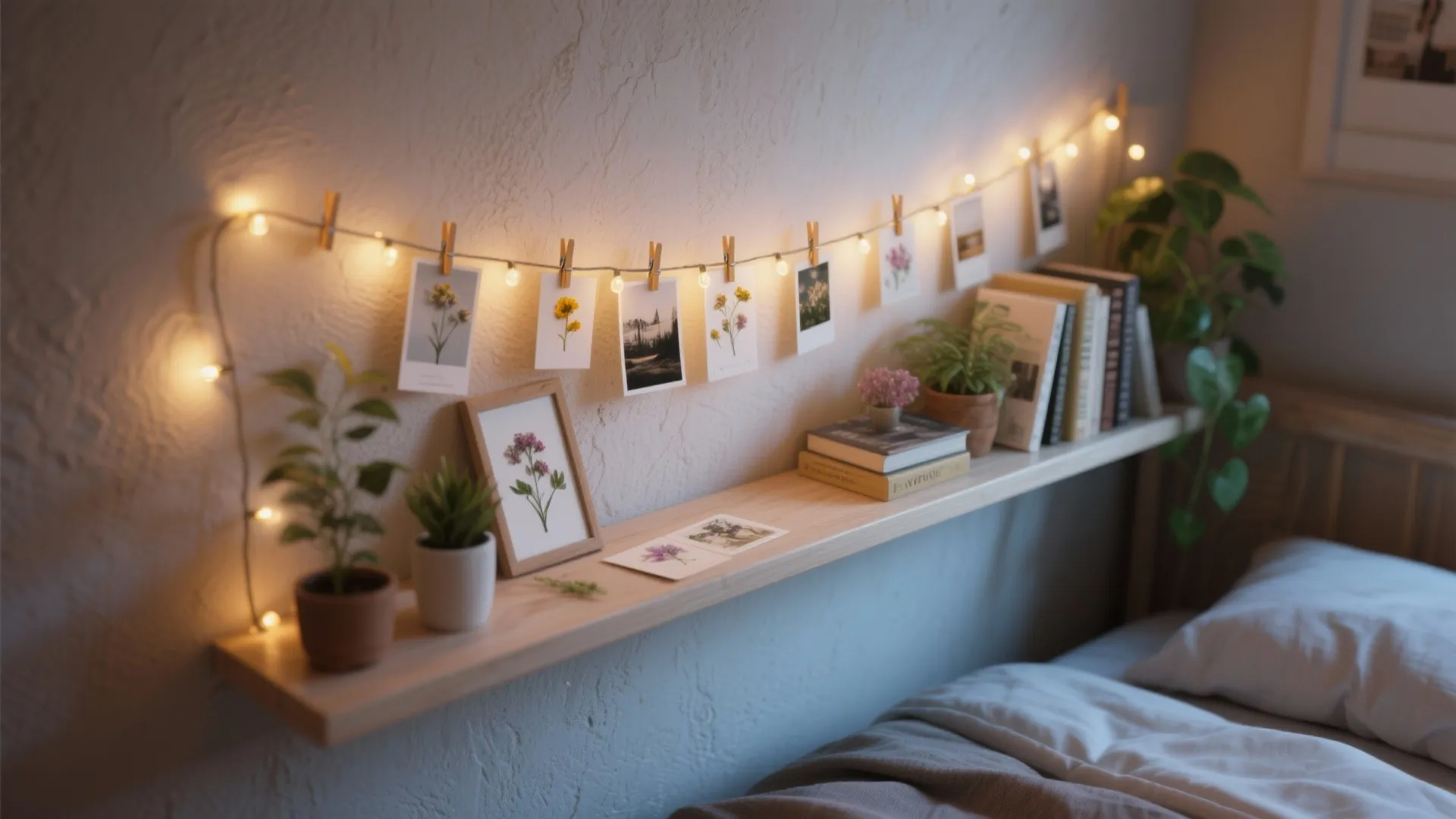 3. Clip-and-display gallery on a shelf