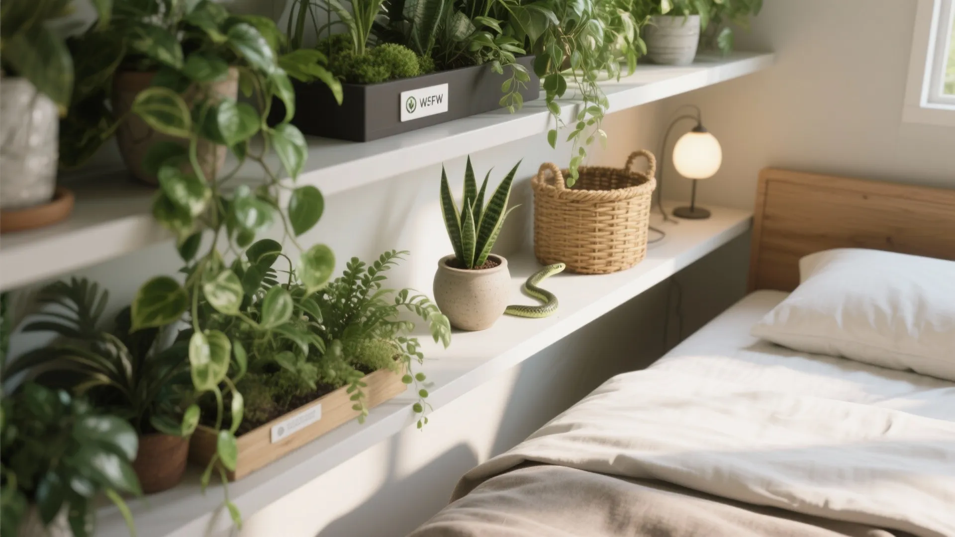 3. Build a shelf garden with varied heights