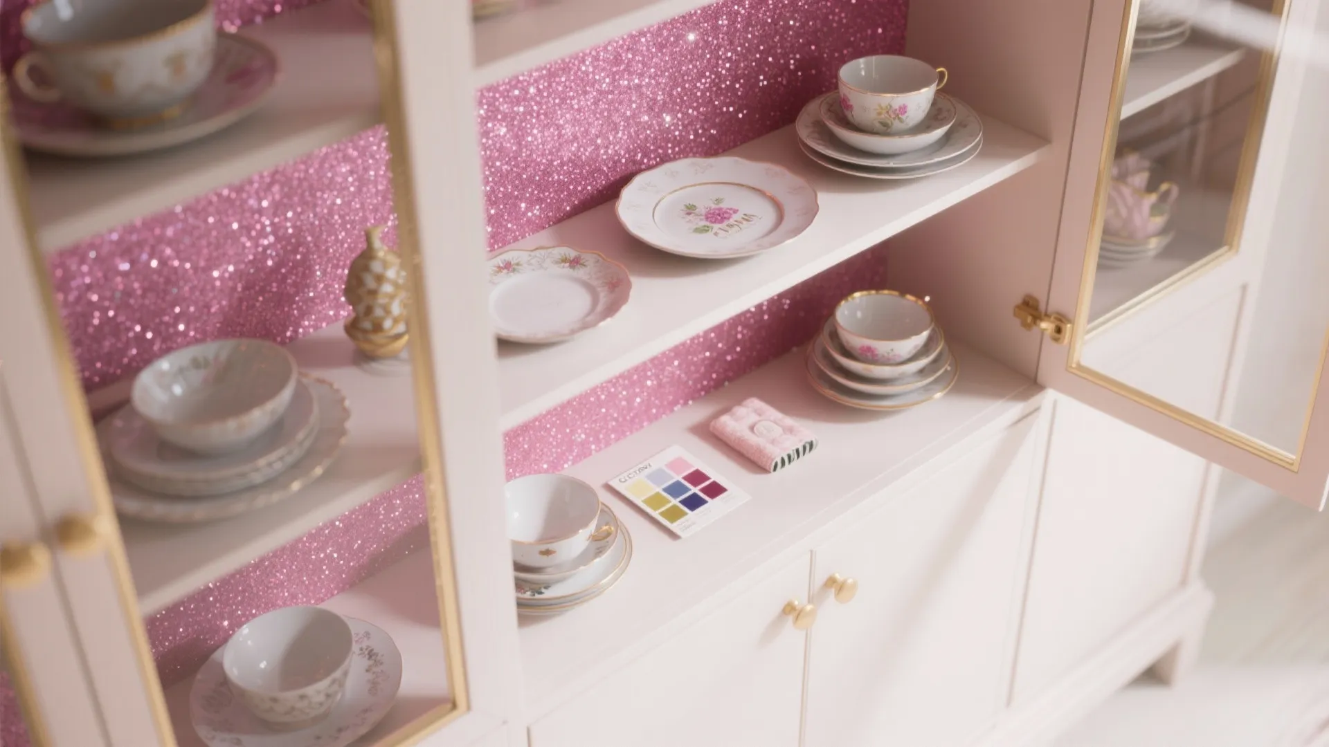 5. Functional Sparkle: Cabinets & Shelves