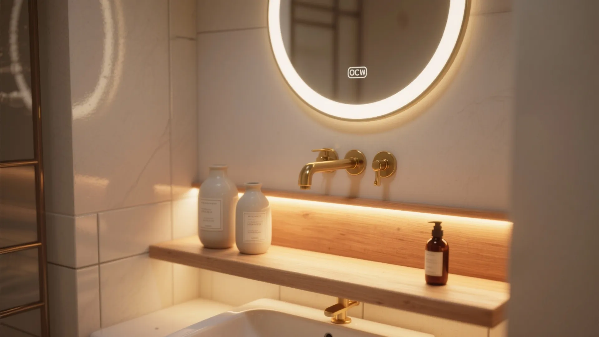 3. Layered Lighting and Mirrors