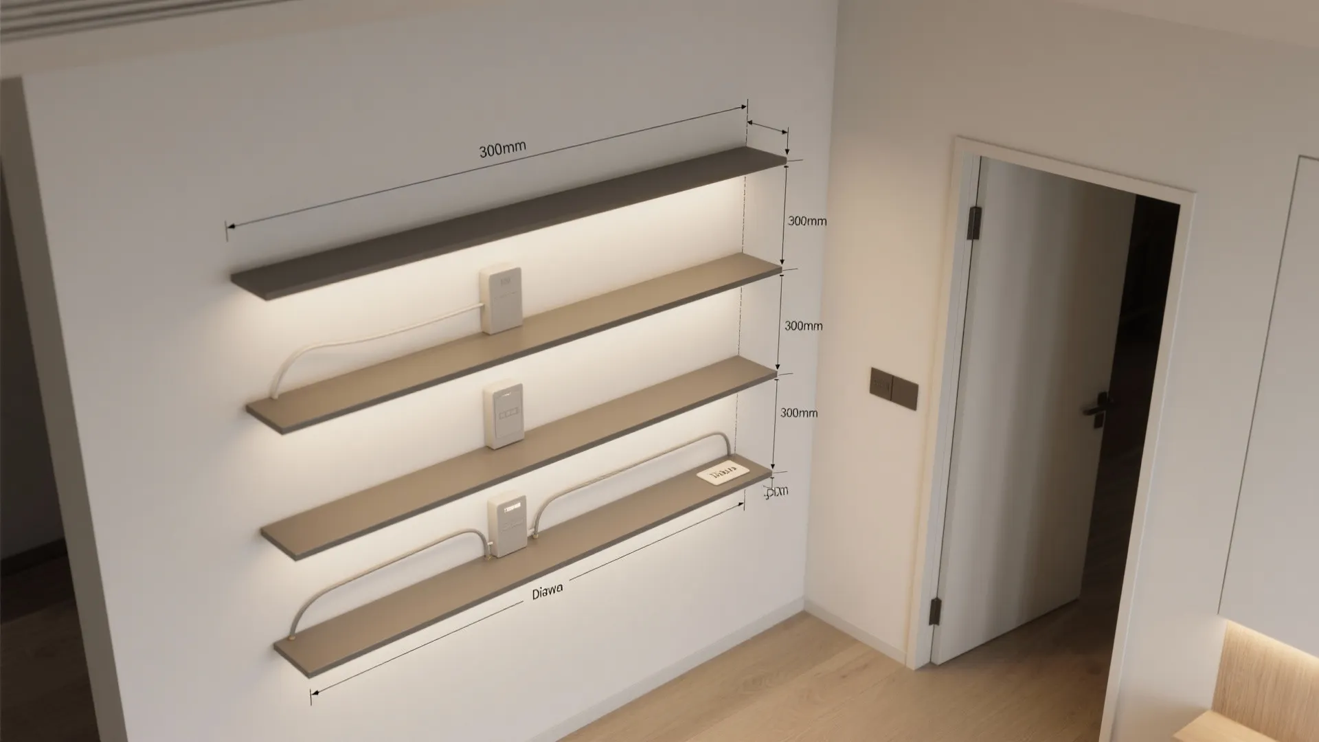 Layered Shelves with Vastu-Friendly Orientation