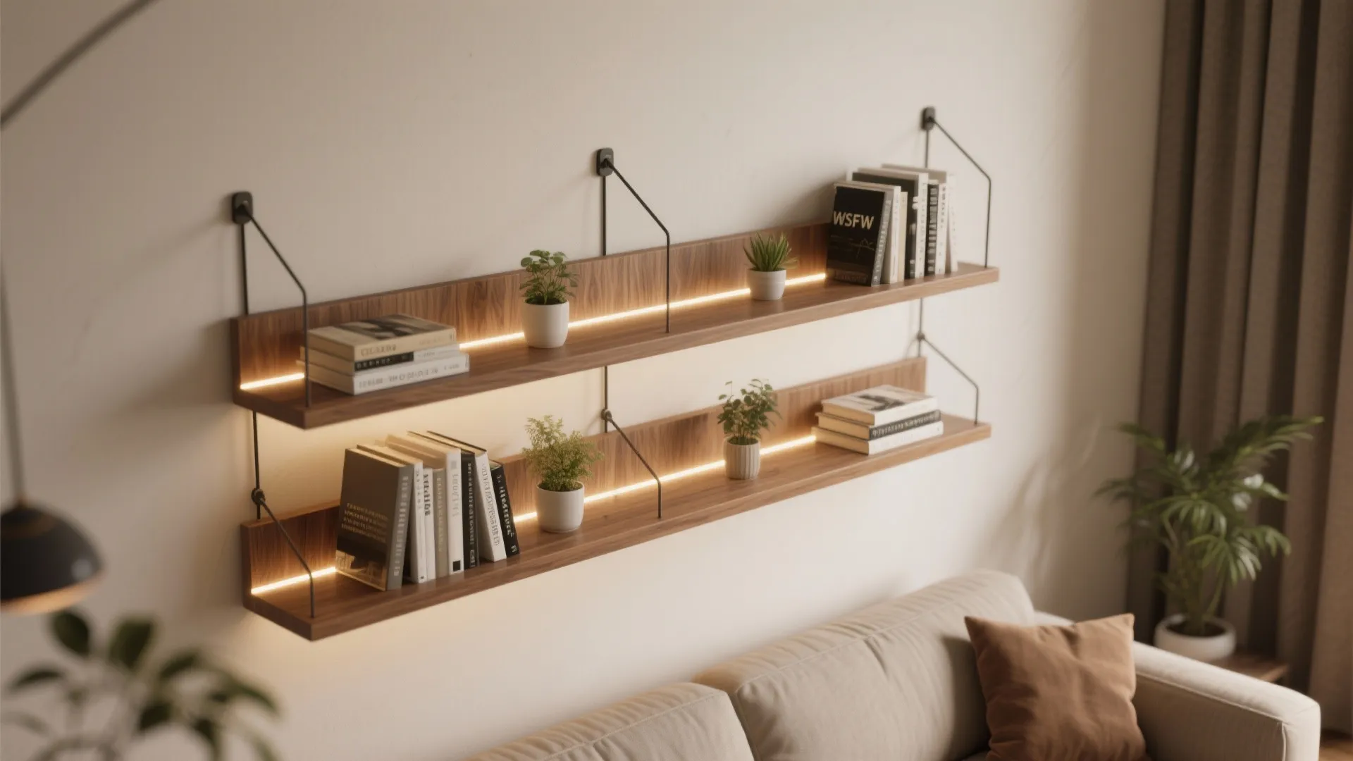 3. Integrated Shelf-Light Combo