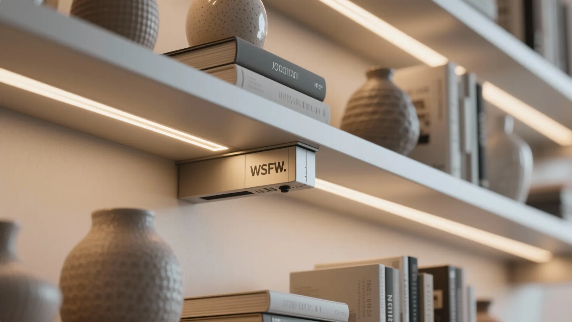 4. Integrated shelf lighting for display and storage