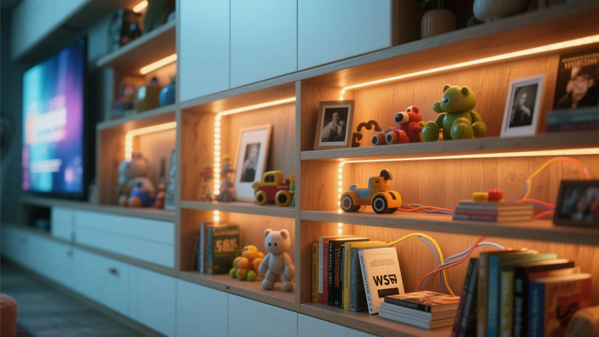 4. Integrated shelf and cabinet lighting