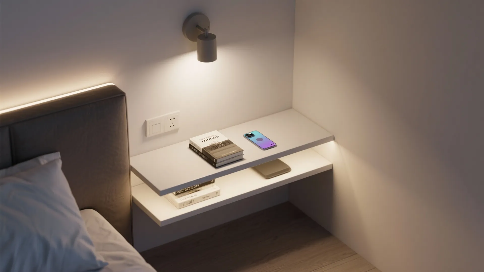 5. Integrated Shelf and Light Combinations