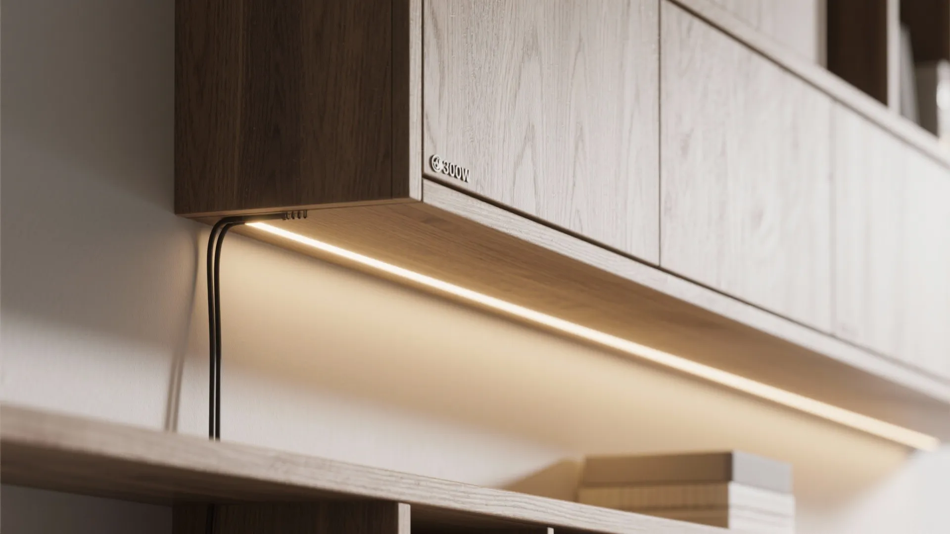 Light, layered storage for the living room