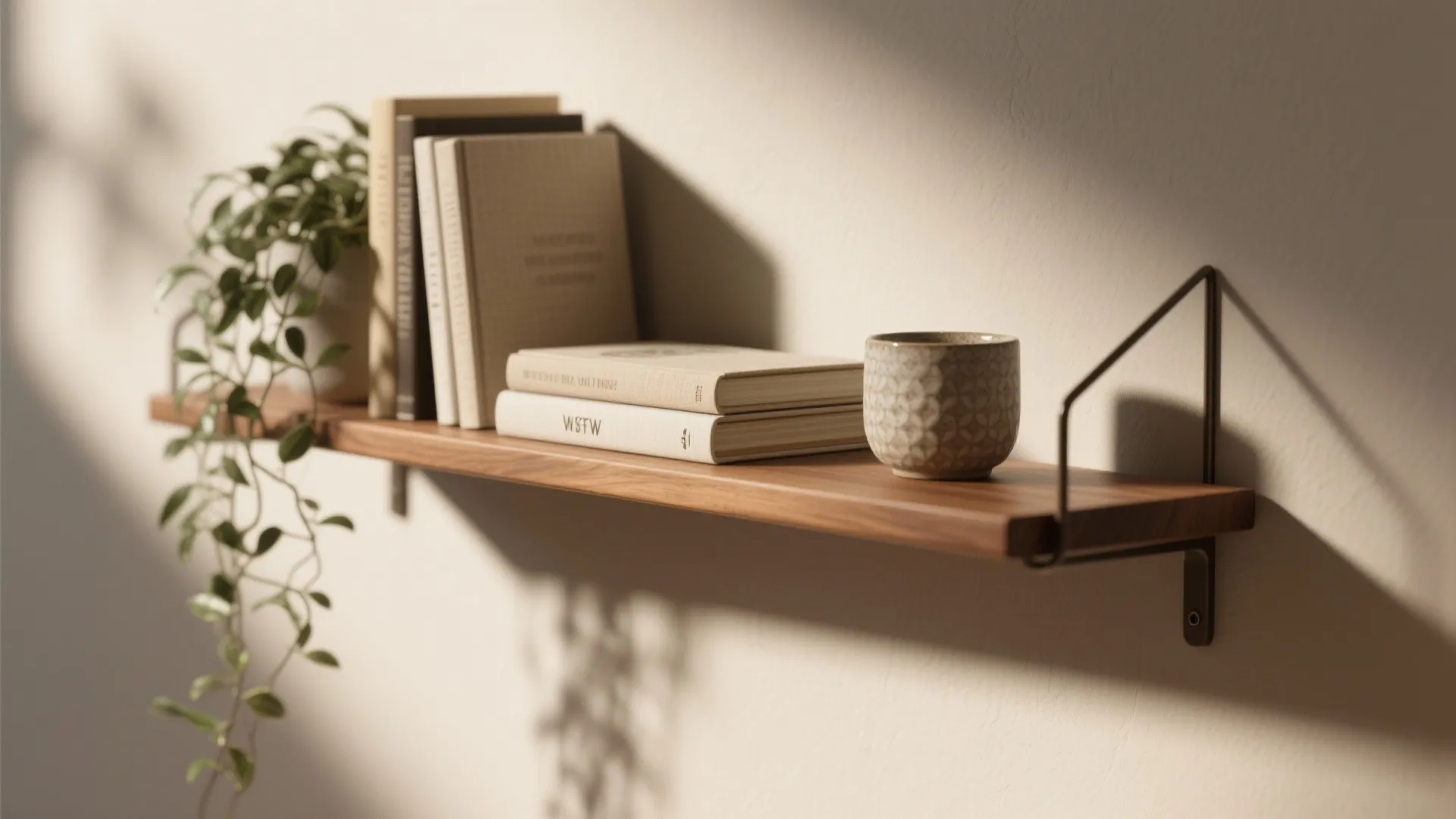 Floating shelves for a light reading nook