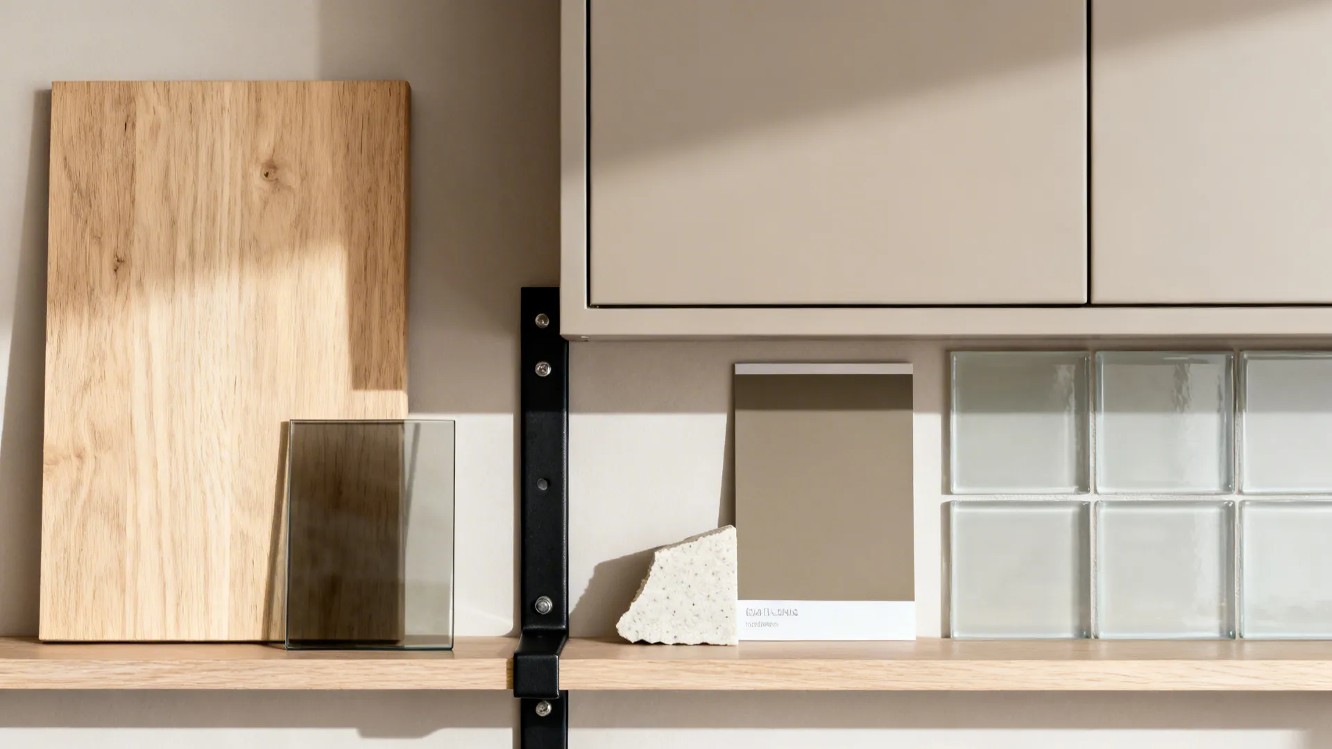 Open Shelving with Mixed Materials