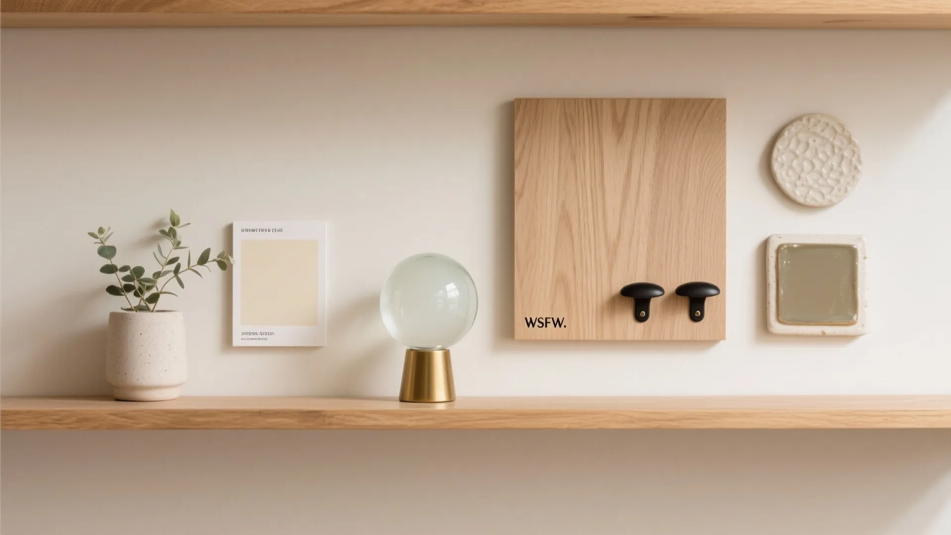 3) Globe wall lights as open-shelf companions