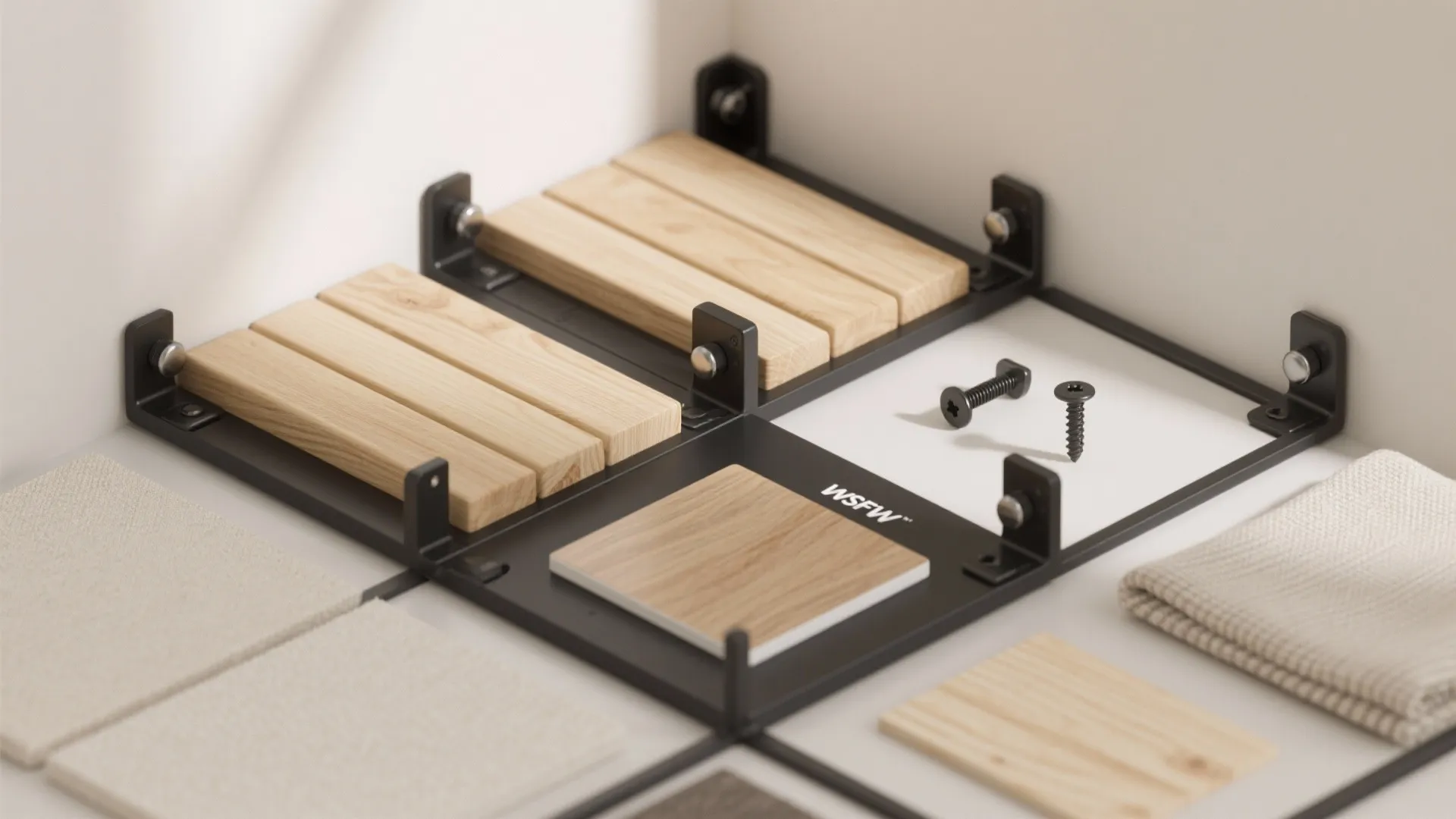 Floating Corner Shelves with Hidden Brackets