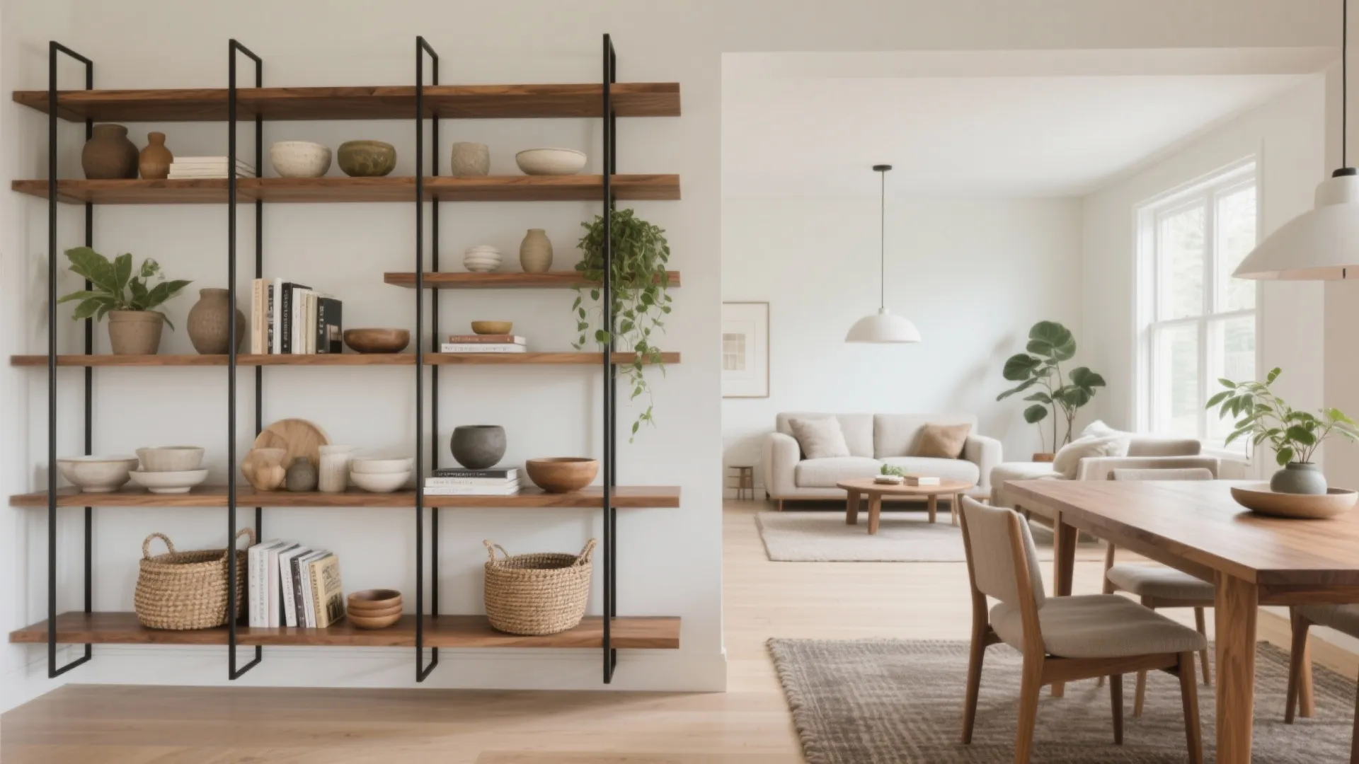 Open Shelving as a See-Through Partition