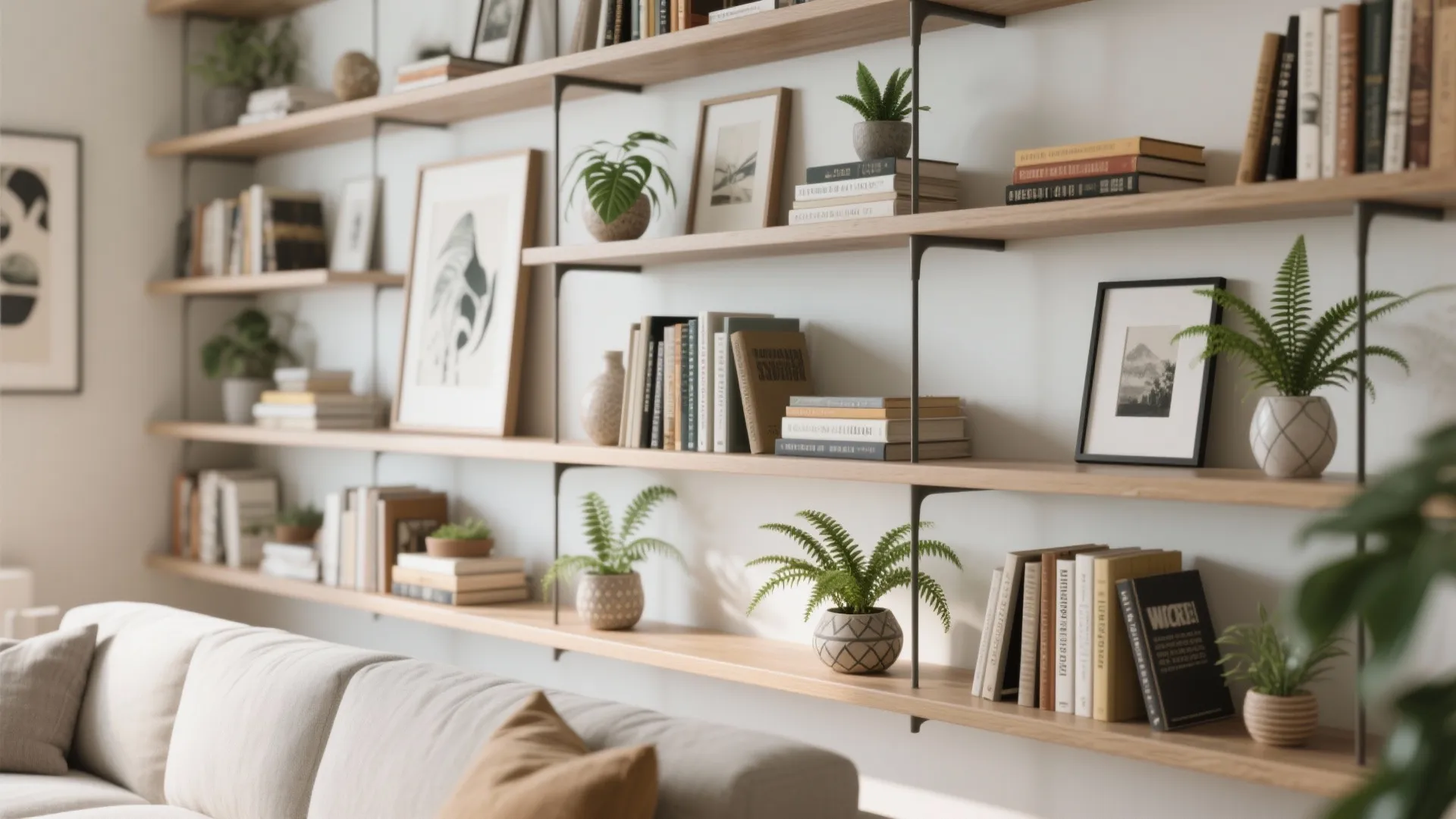 5. Shelf Styling with Plants