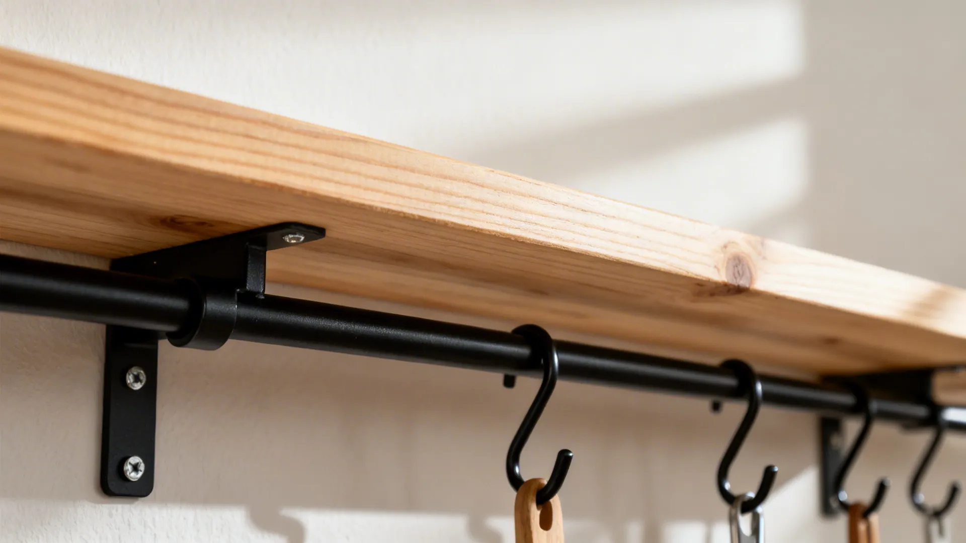 Minimal open shelving and rail systems