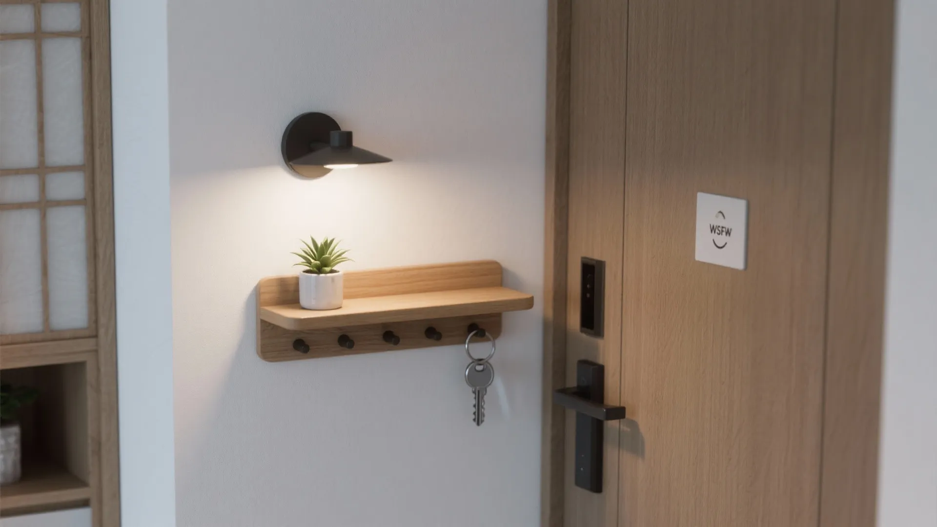 5. Multipurpose Sconce with Integrated Shelf