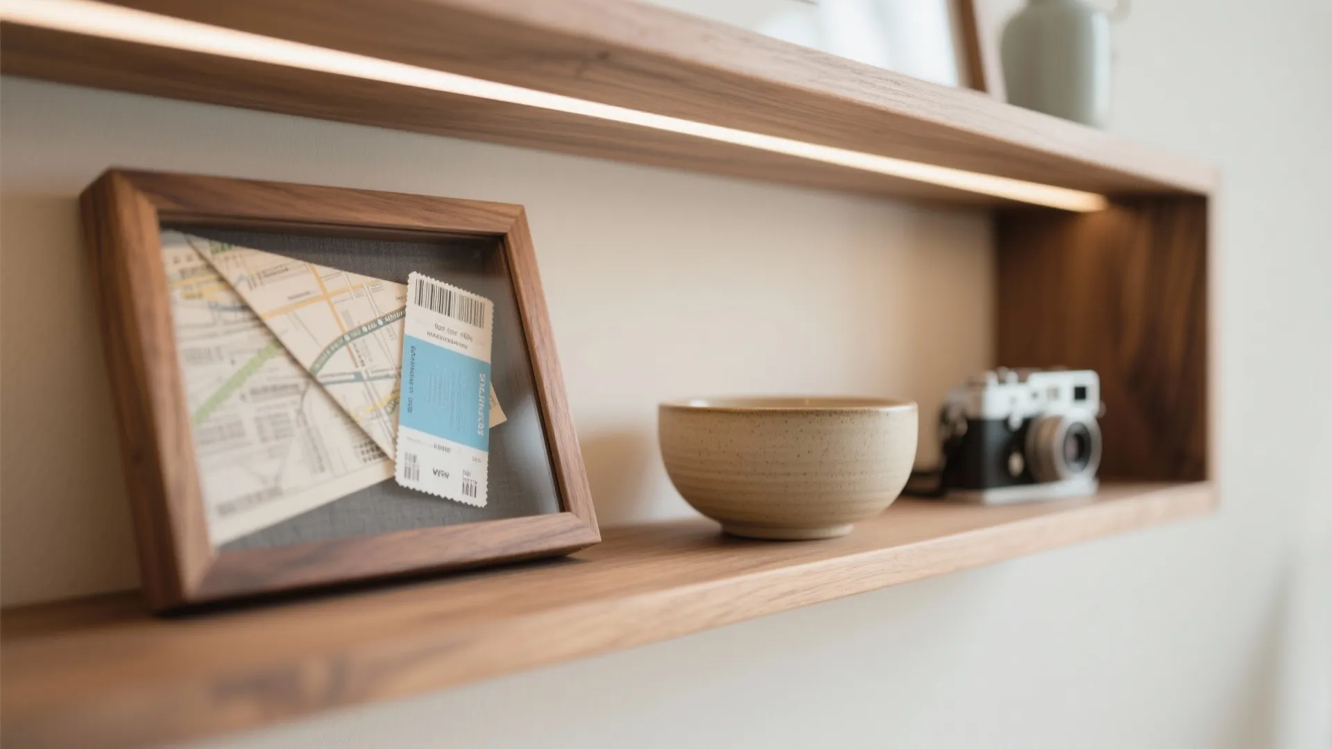 Floating Shelves & Shadow Boxes for Souvenirs