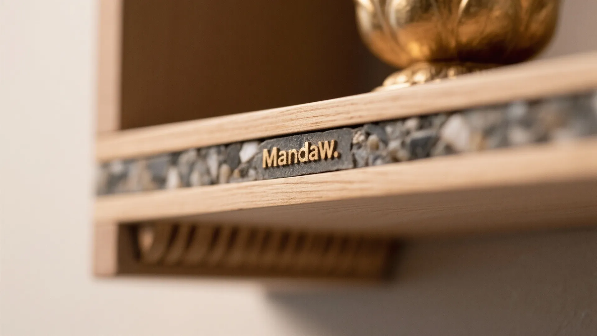 Wall-Mounted Mandir Shelf in the Living Room