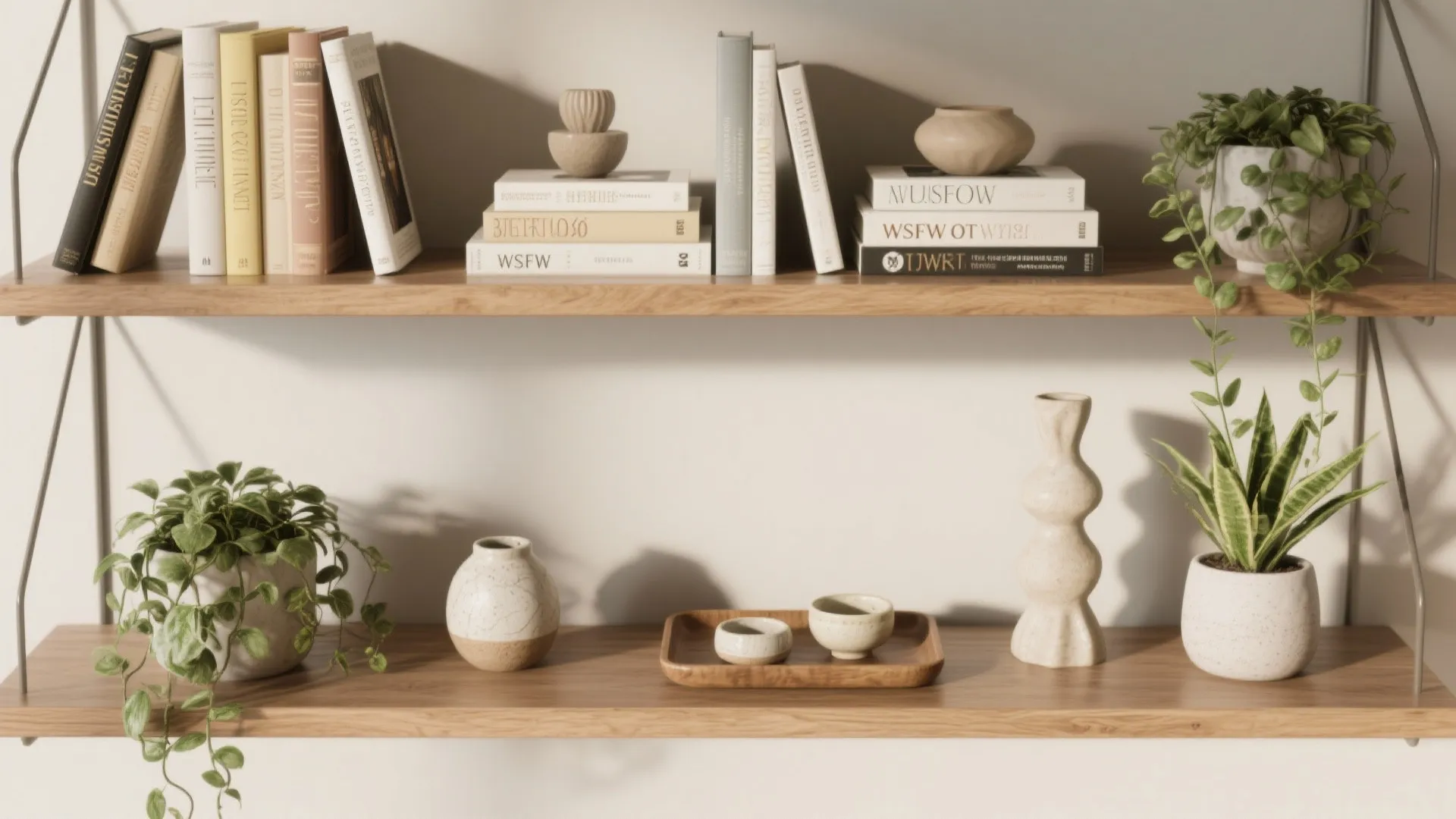 Styling principles to make shelves look intentional