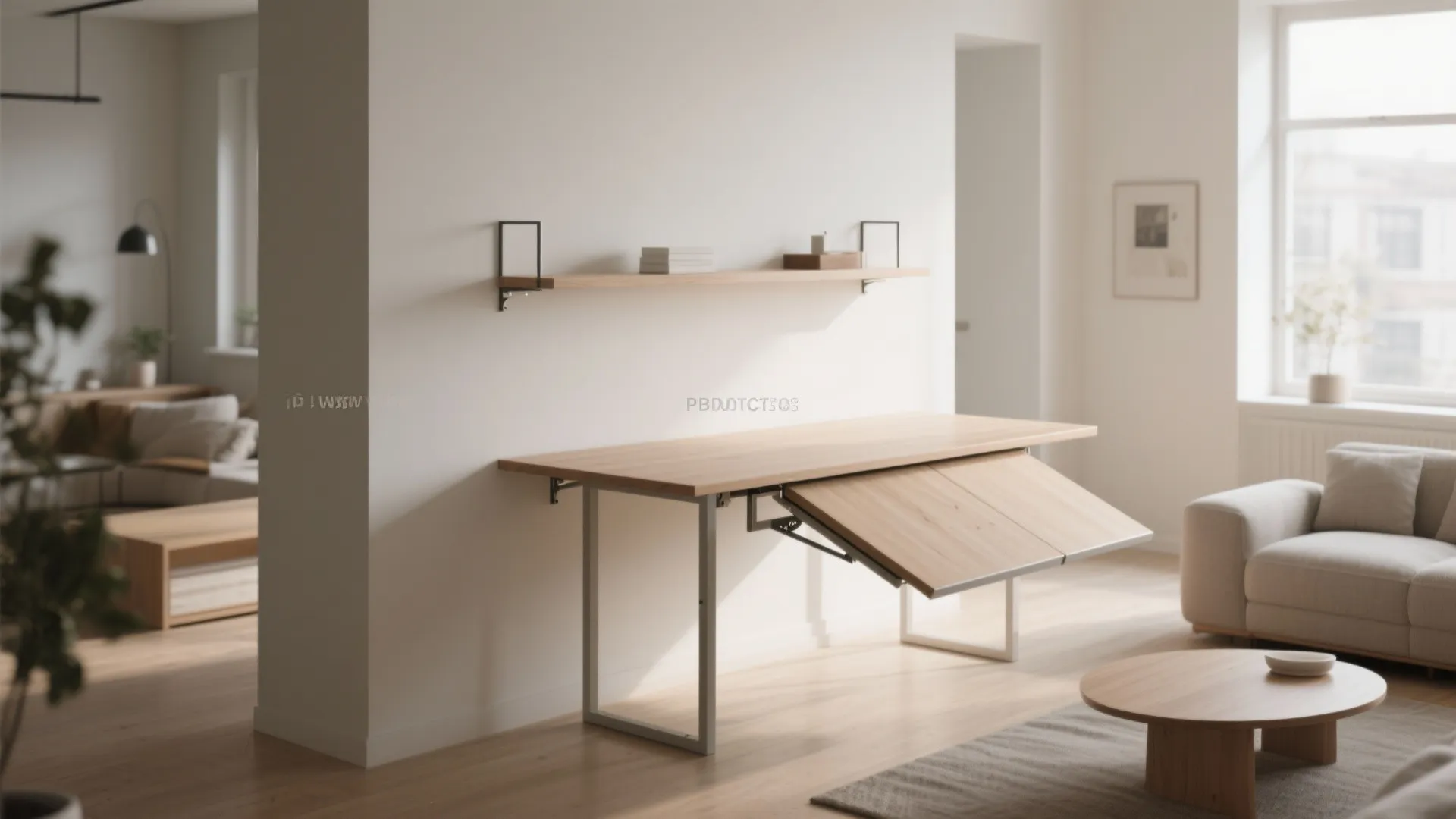 2. The Floating Shelf-to-Table: Hidden When Not Needed