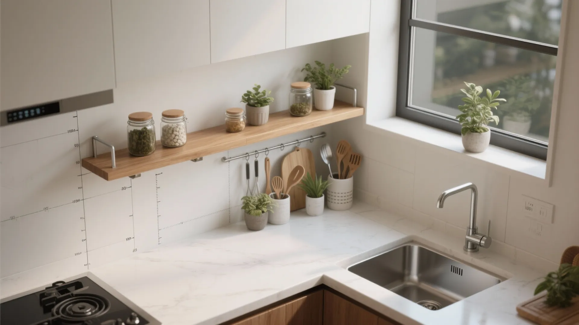 3. Go modular with a shelf system and 3D mockups first