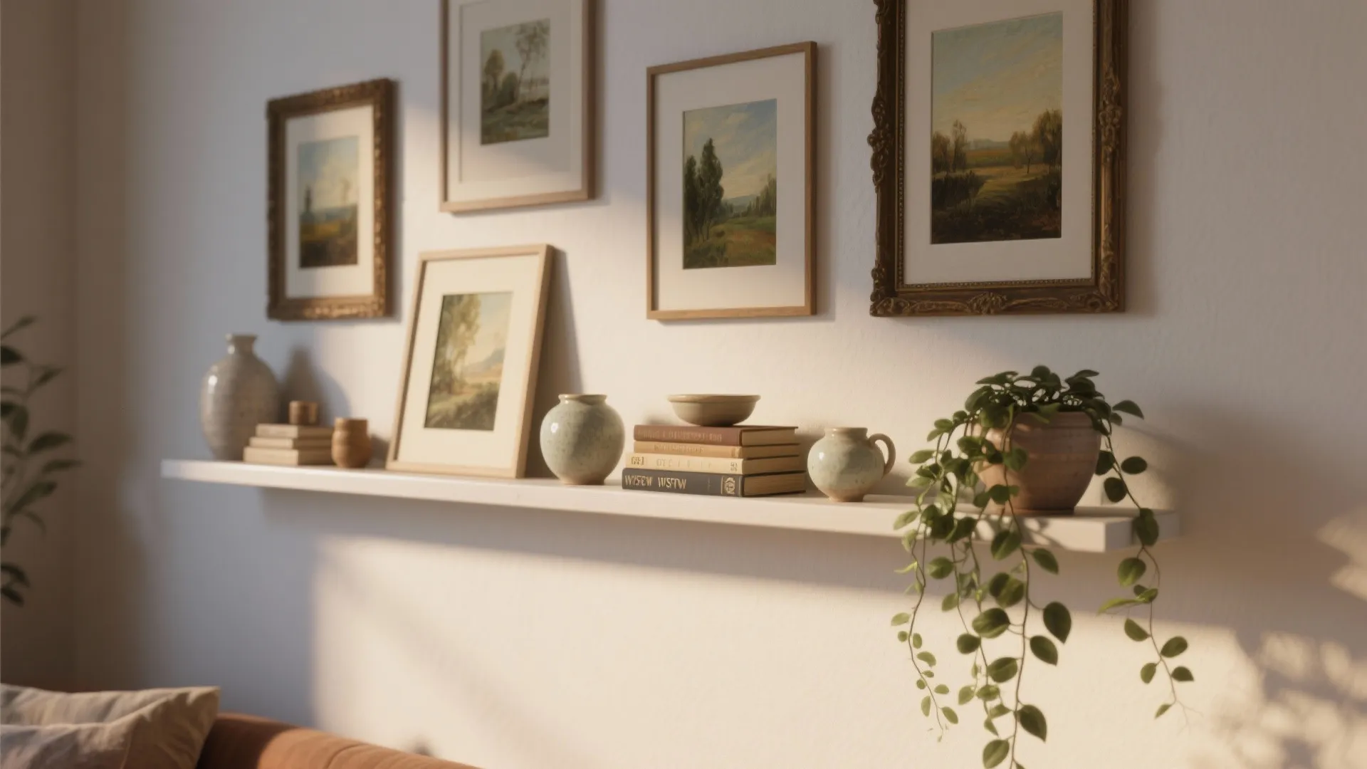 4. Shelf Display: Mix Oils with Objects