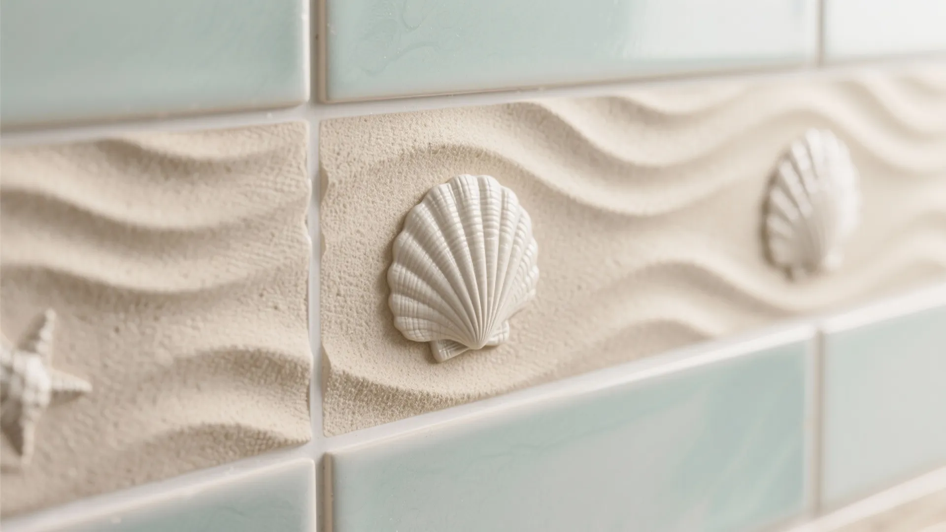 Seashell textures and tactile tiles