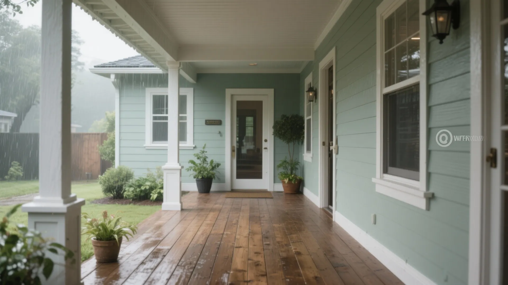 1. Covered porches and breezeways: where interior paint can work