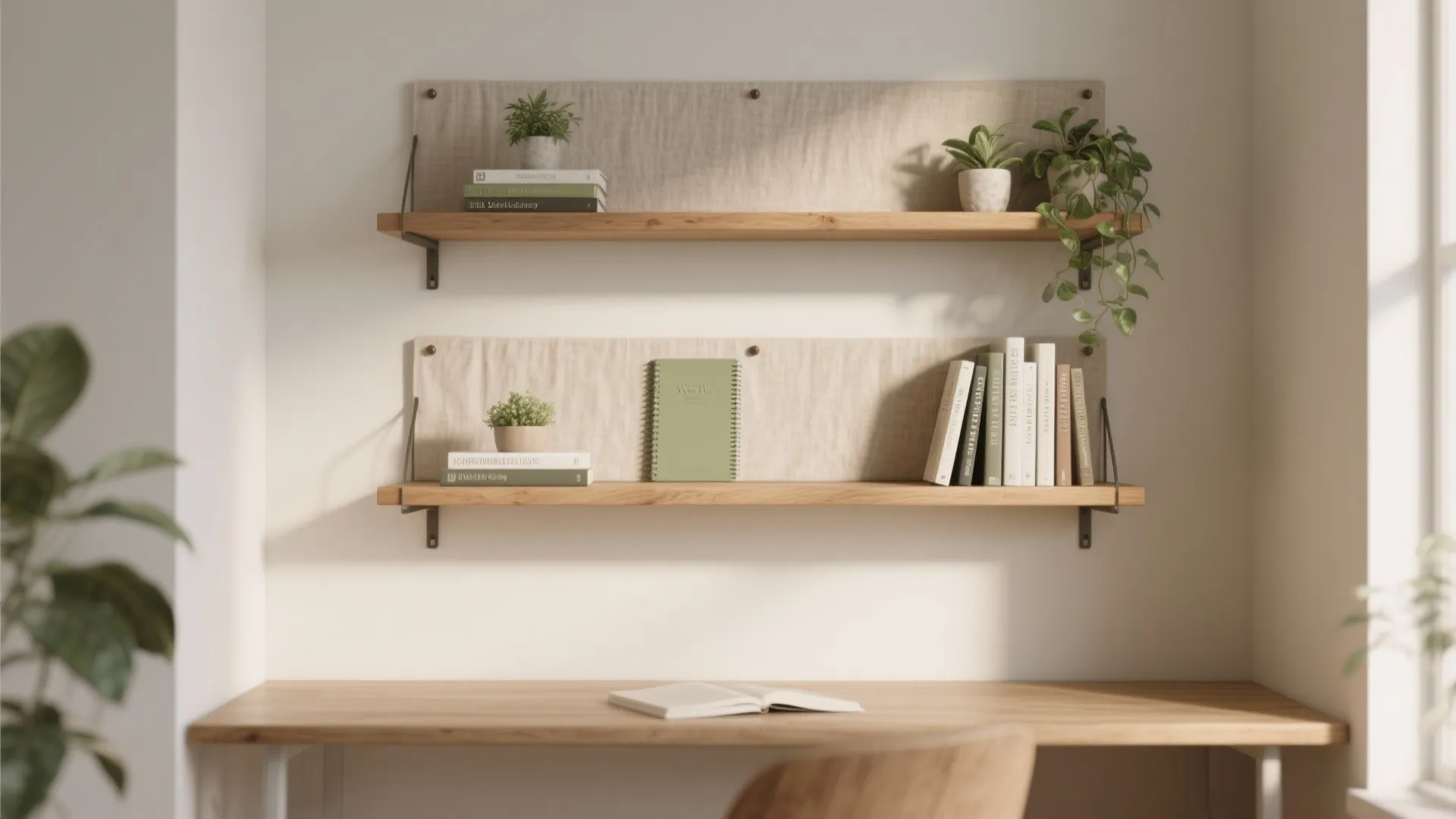 Layered Shelves + Pinboard Combo