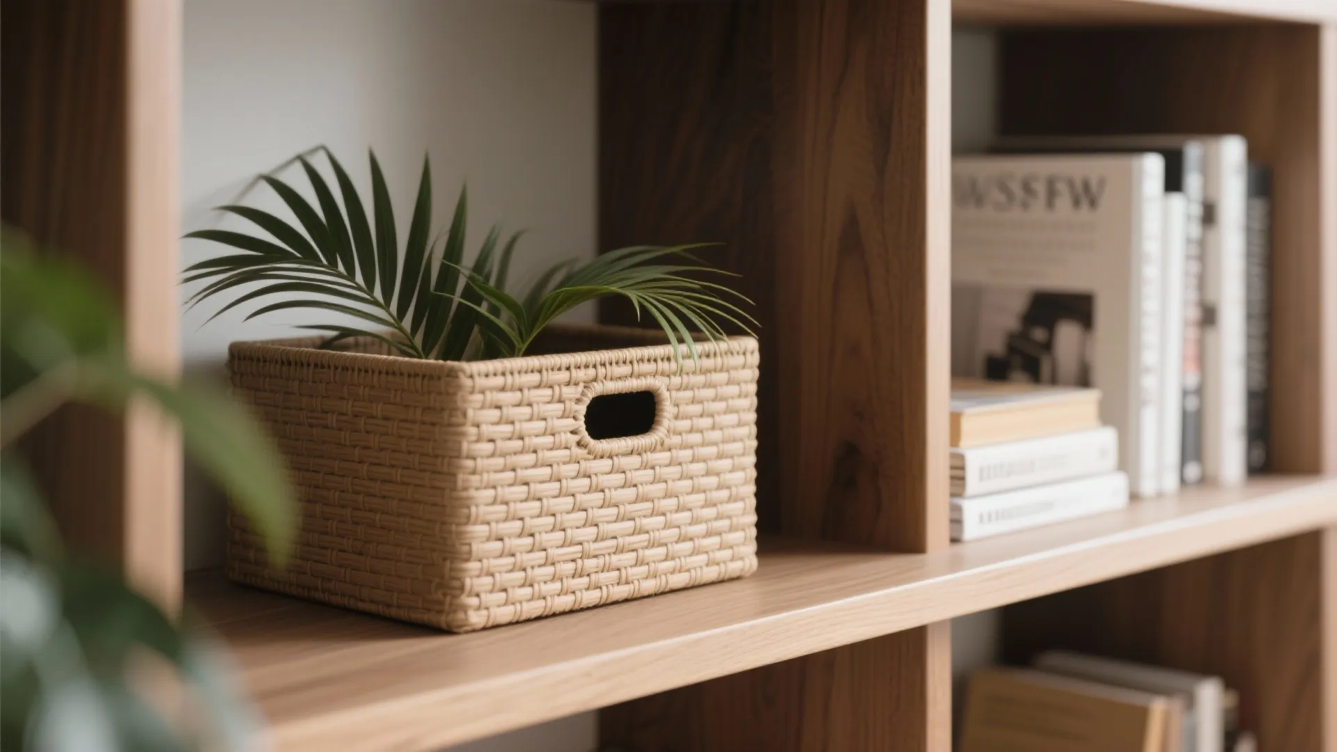 Open shelving as a subtle partition