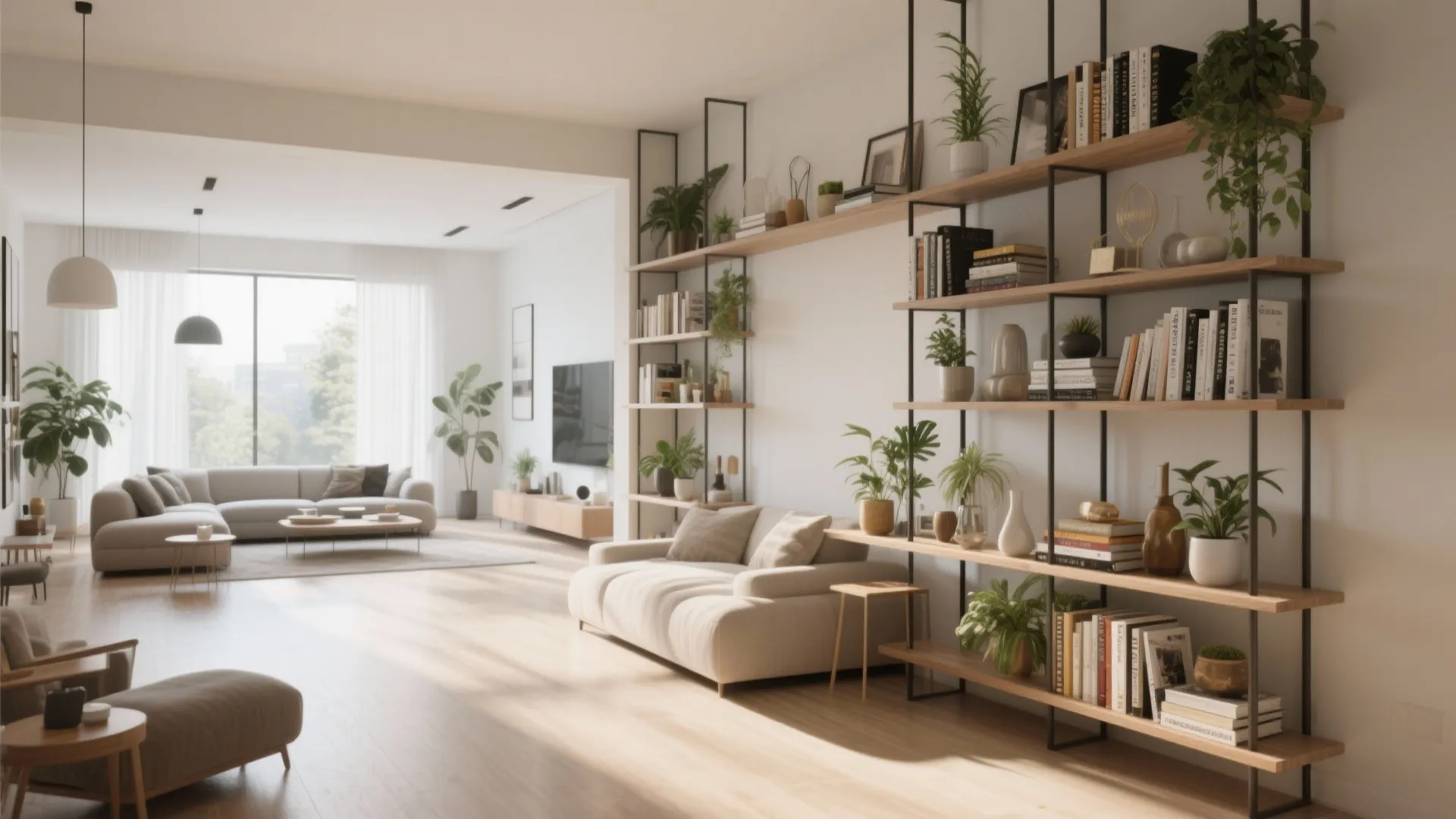 7. Using Shelving as Room Dividers