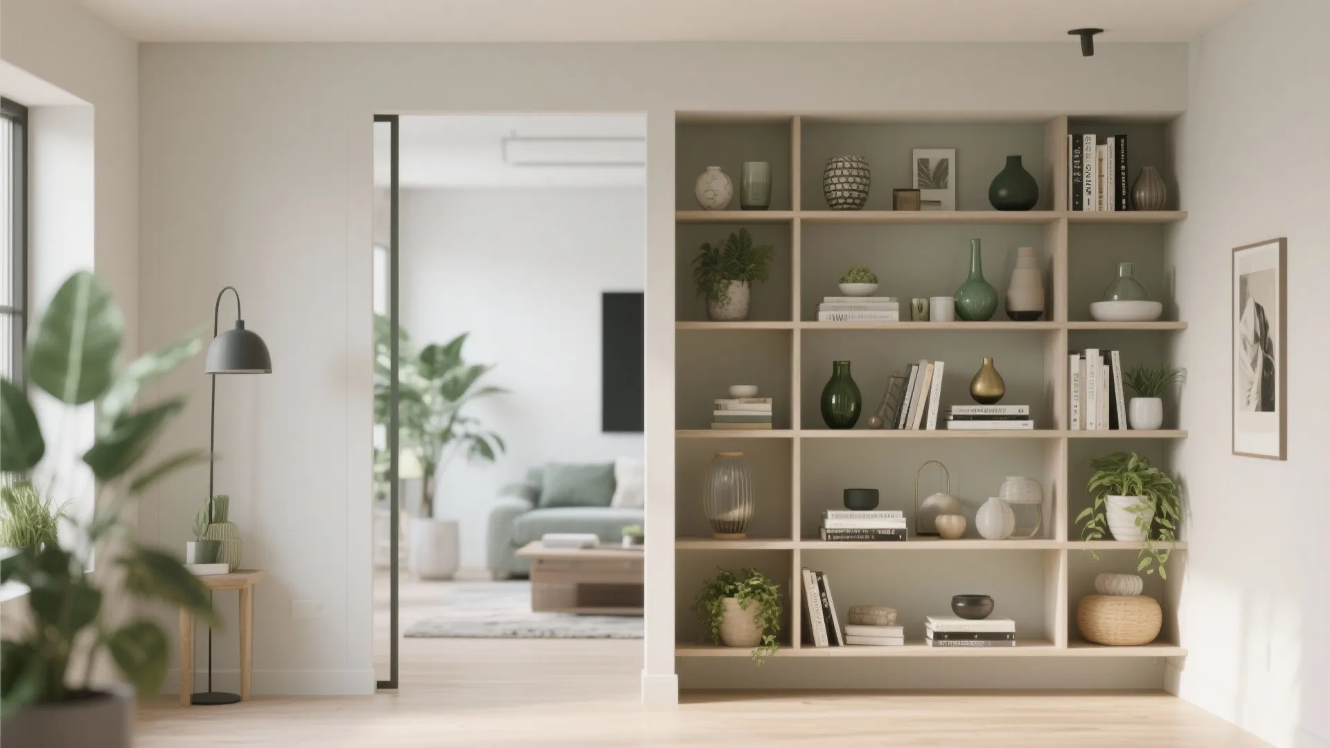 5. Flexible Divider with Shelving